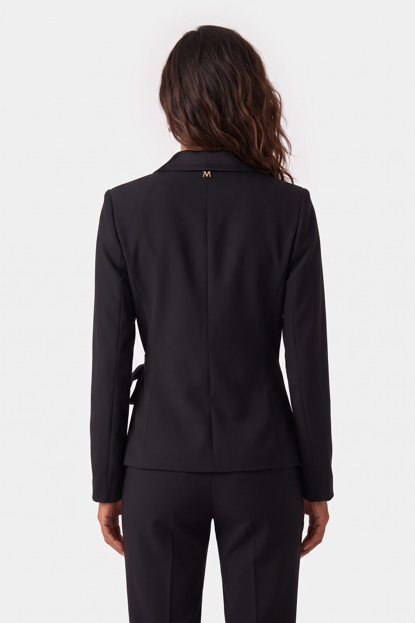 VITTORIA WRAP BLAZER JET BLACK A996 2