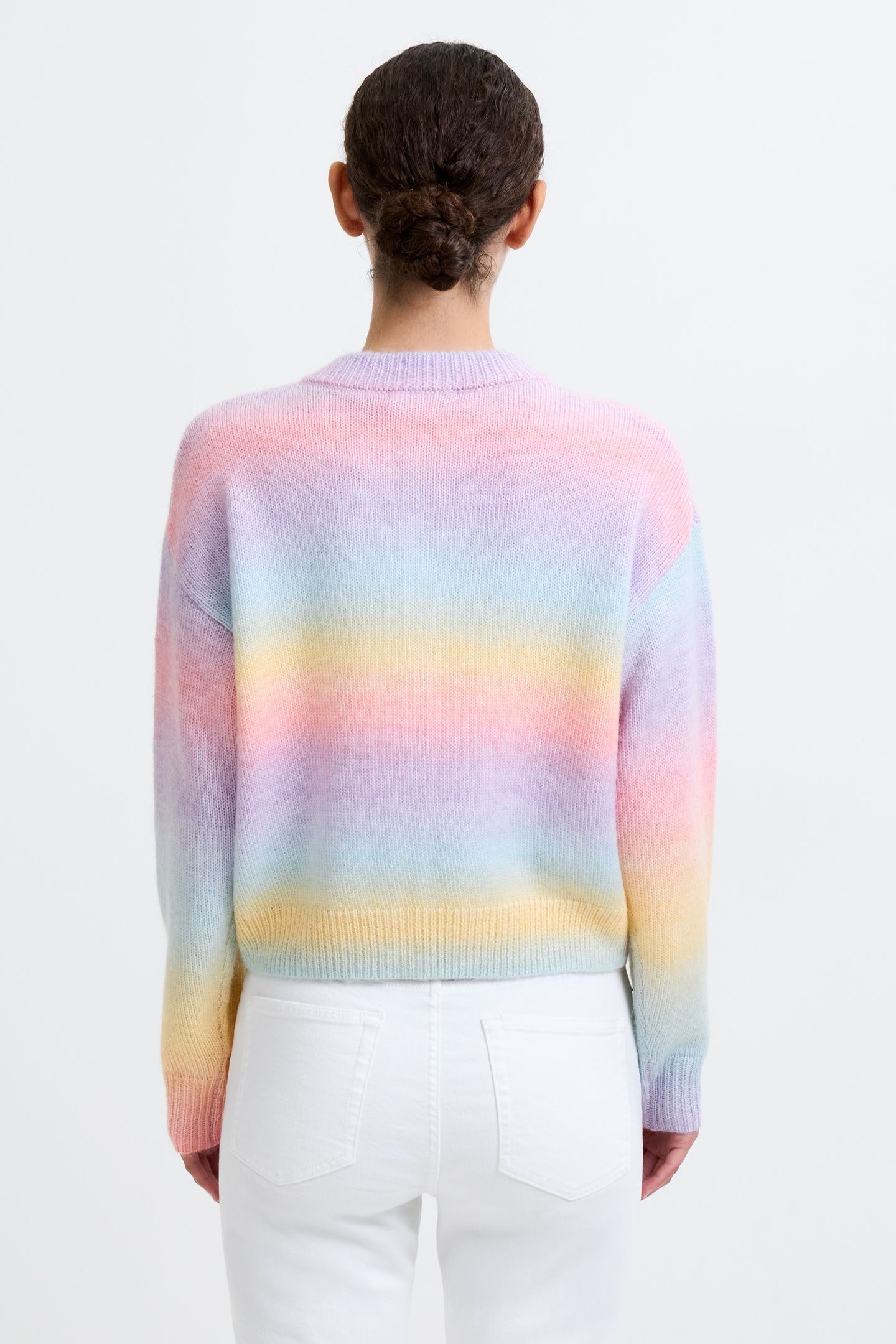SPACE DYE BUTTON CARDIGAN RAINBOW MULTI 4