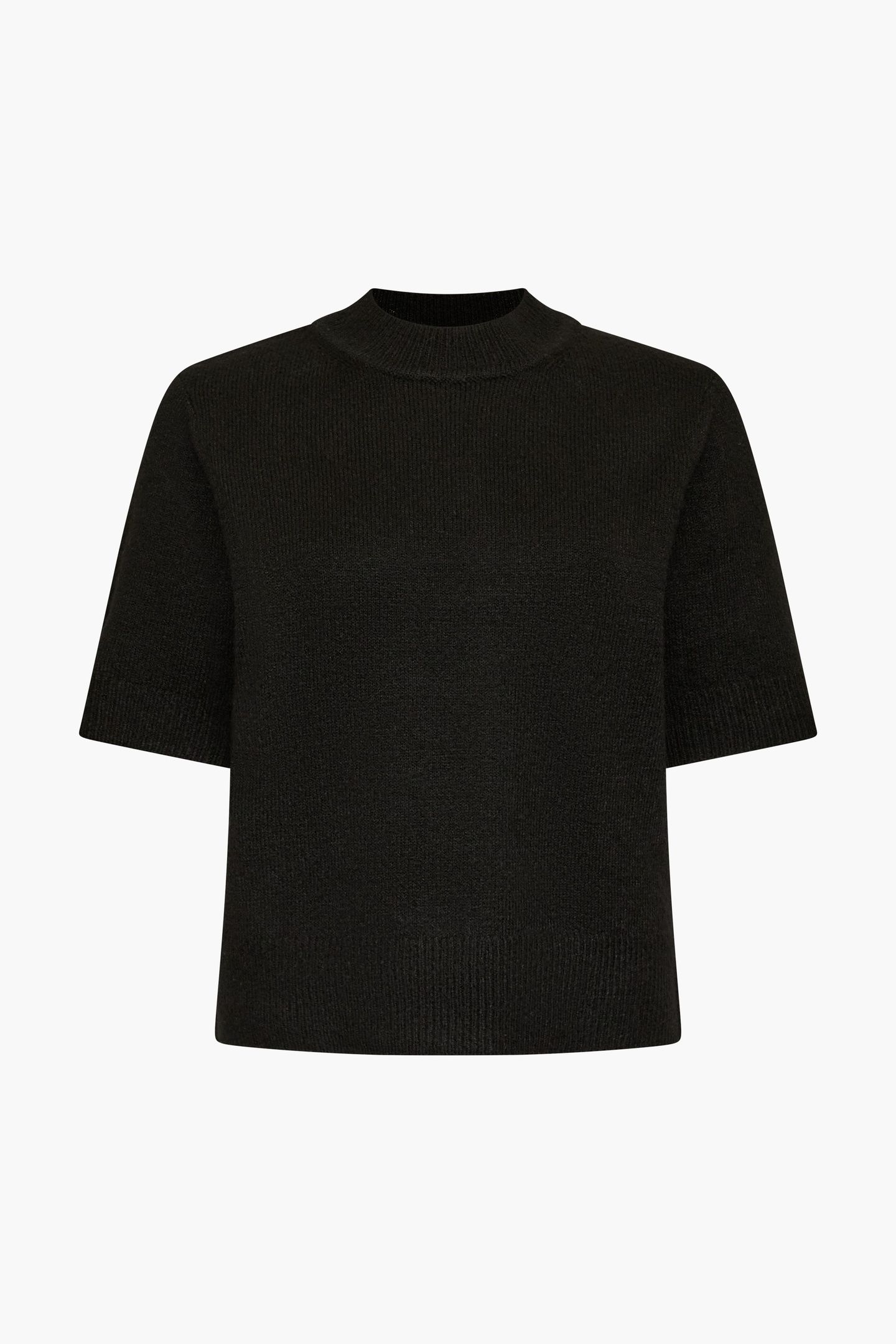 KEZIA S/S MOCK NK TOP BLACK 4