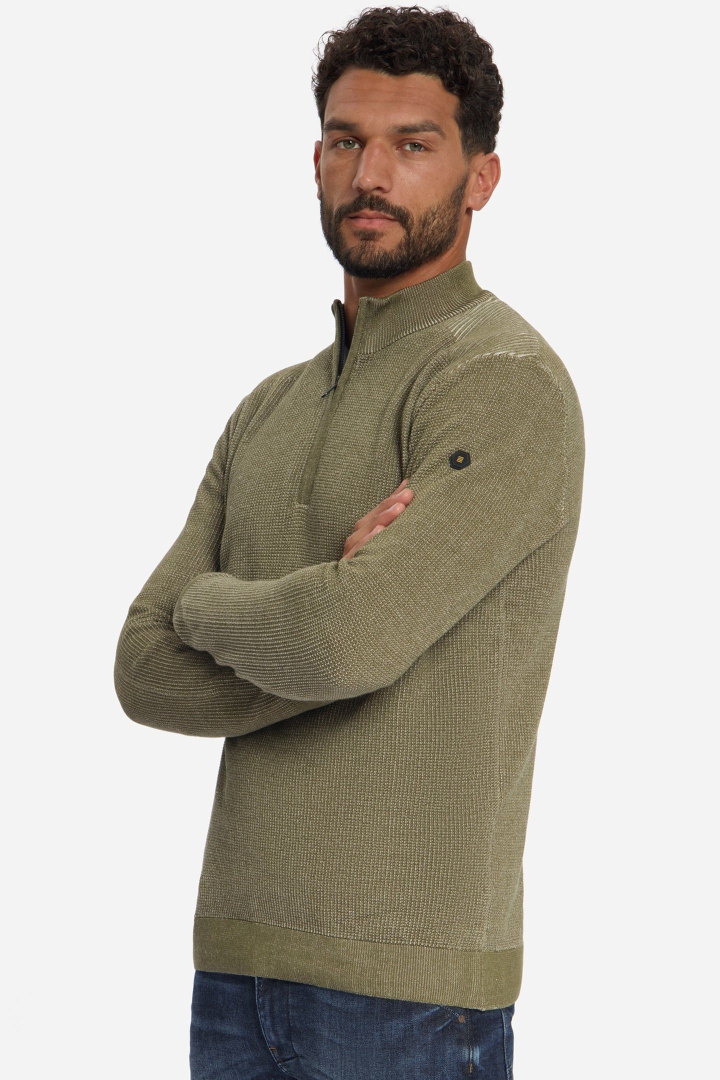 PULLOVER HALF ZIP PLATED MOSS 4