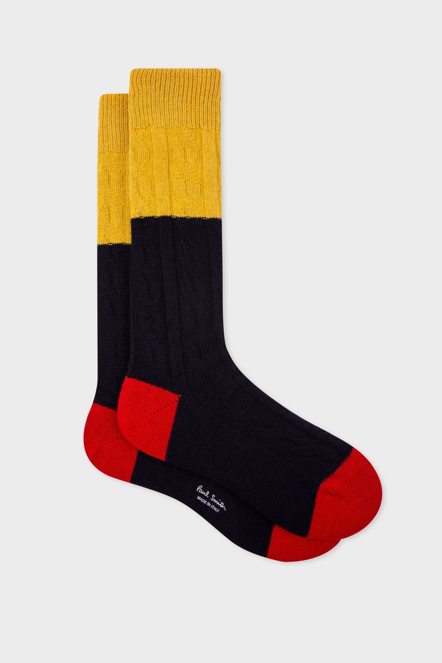 MEN SOCK ALBERT CABLE NAVY 2
