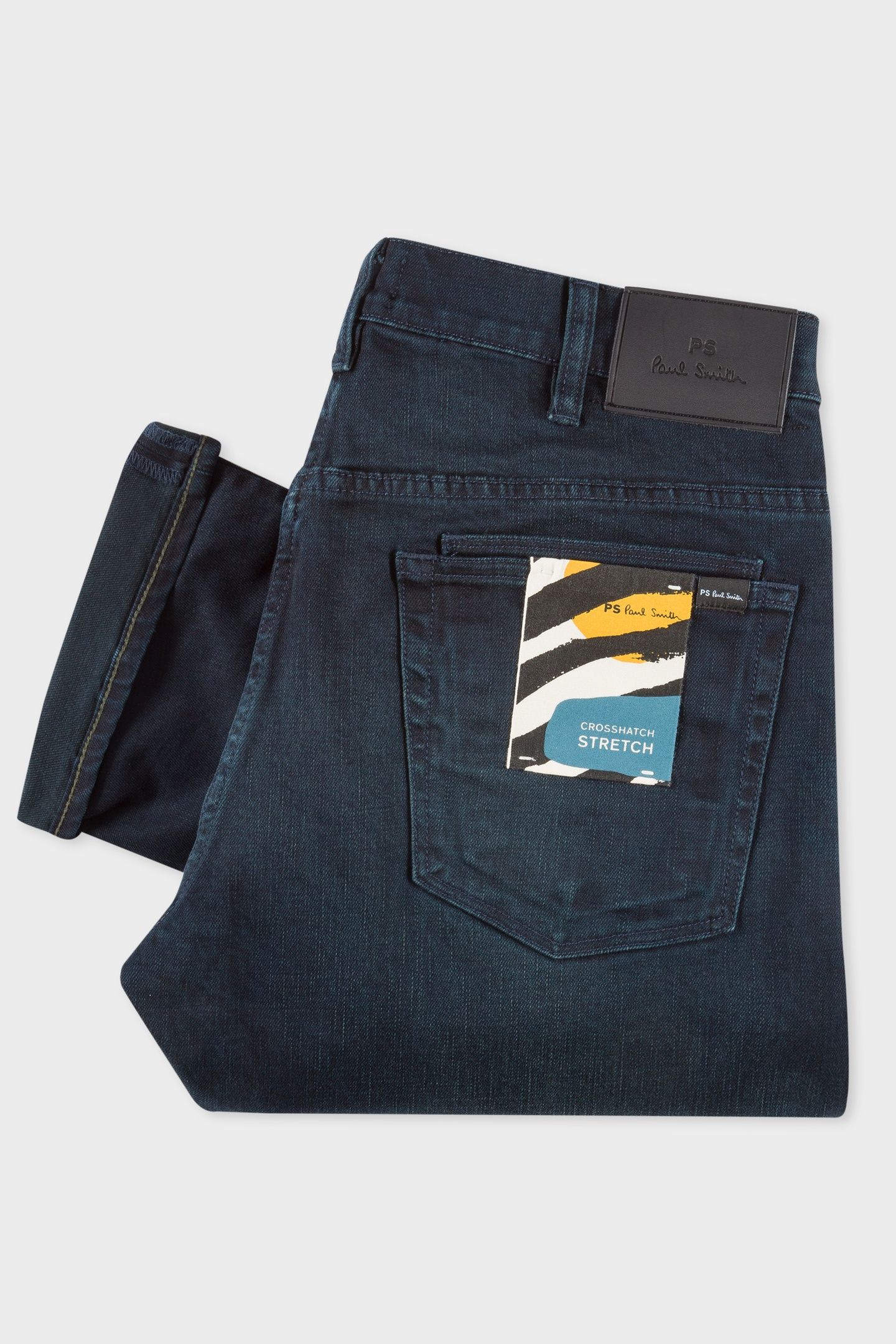MENS STANDARD FIT JEAN OVER DYED NAVY + WASH 4