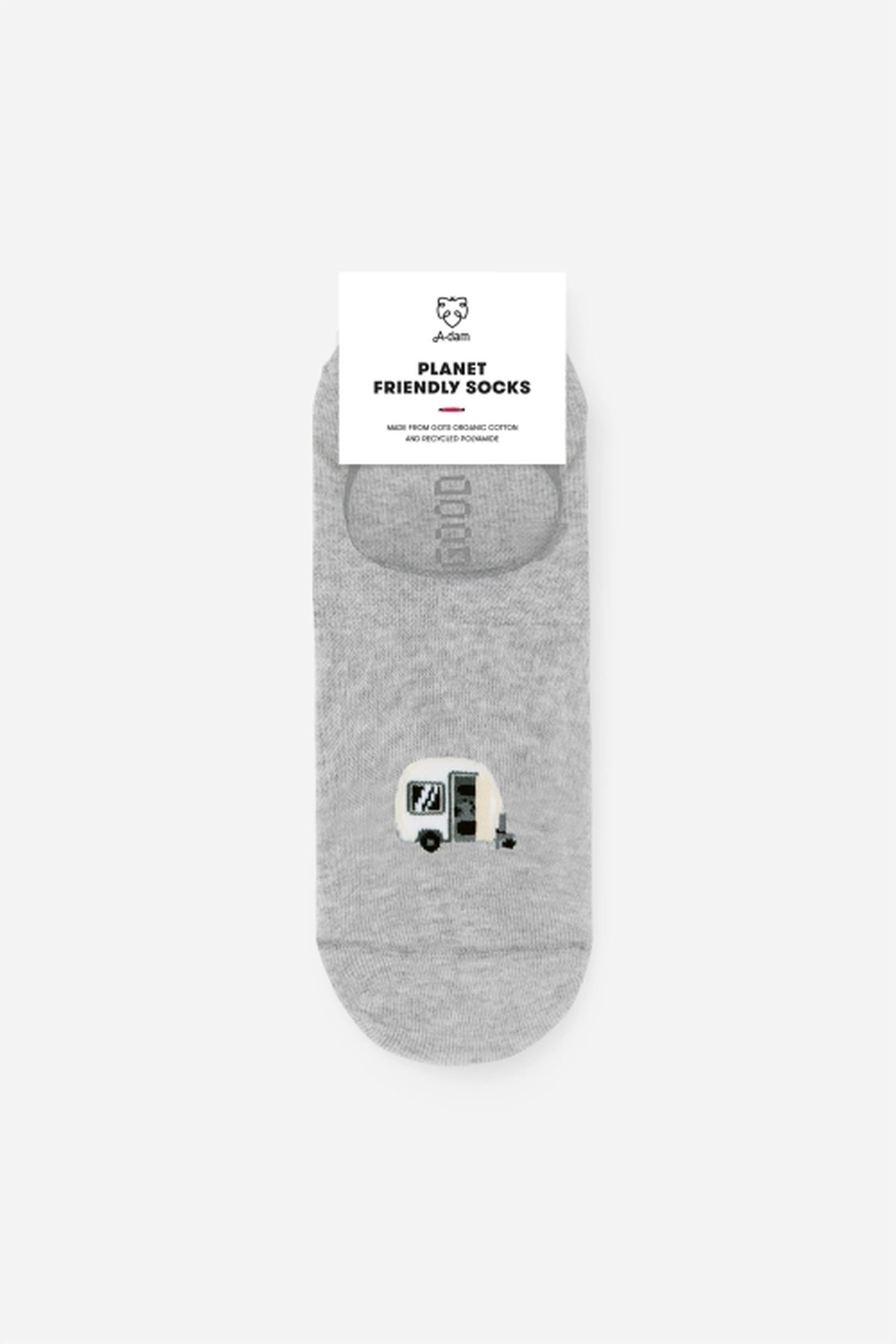 A-DAM 3-PACK CASUAL SOCKS MEL CARAVAN GREY MELANGE 4