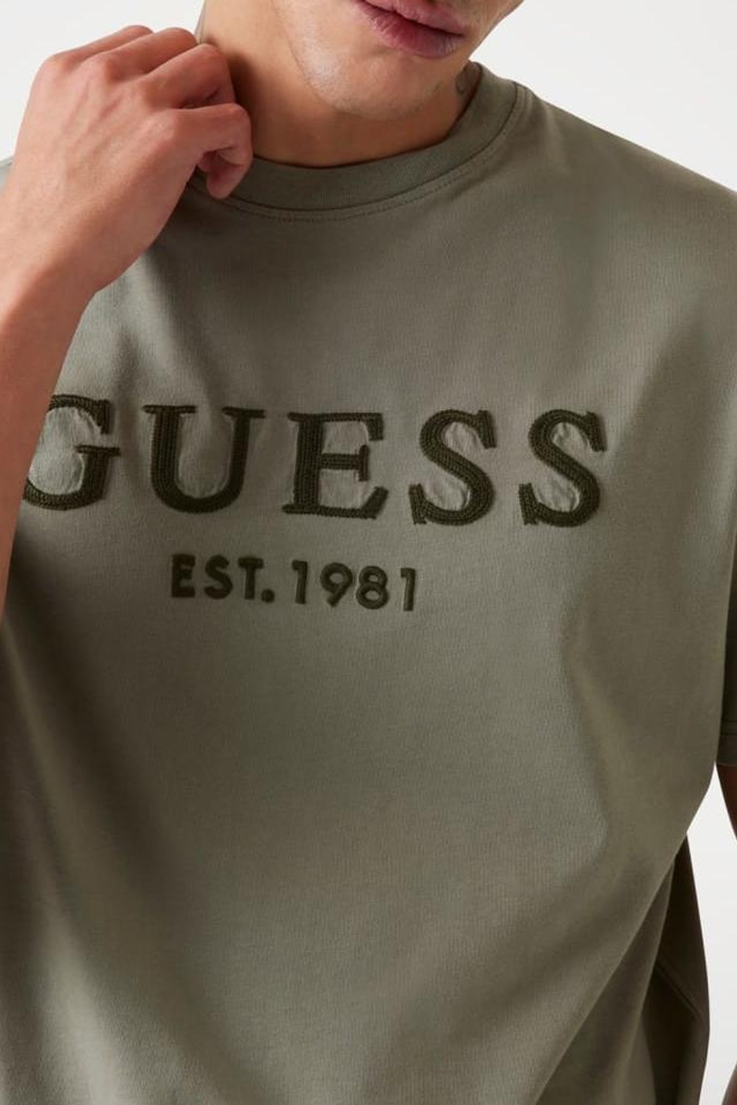 SS CN GUESS BOX LOGO MOSSY GREEN 6