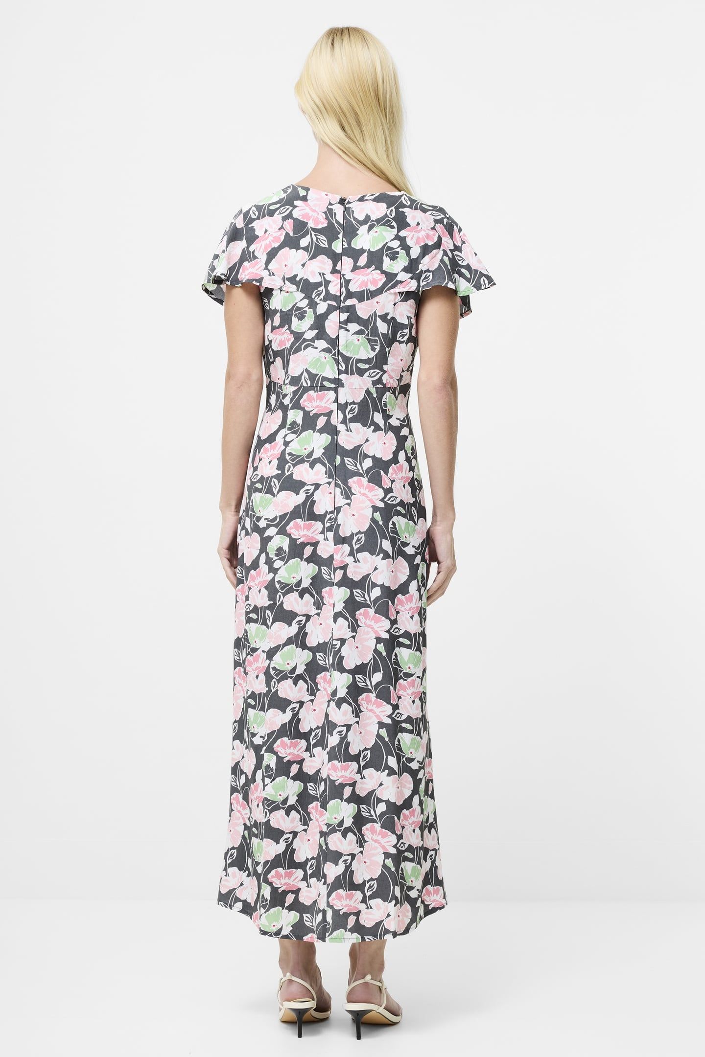 ELLIE CAP SLV TEA DRESS GRAPHITE MULTI GRAPHITE MULTI 2