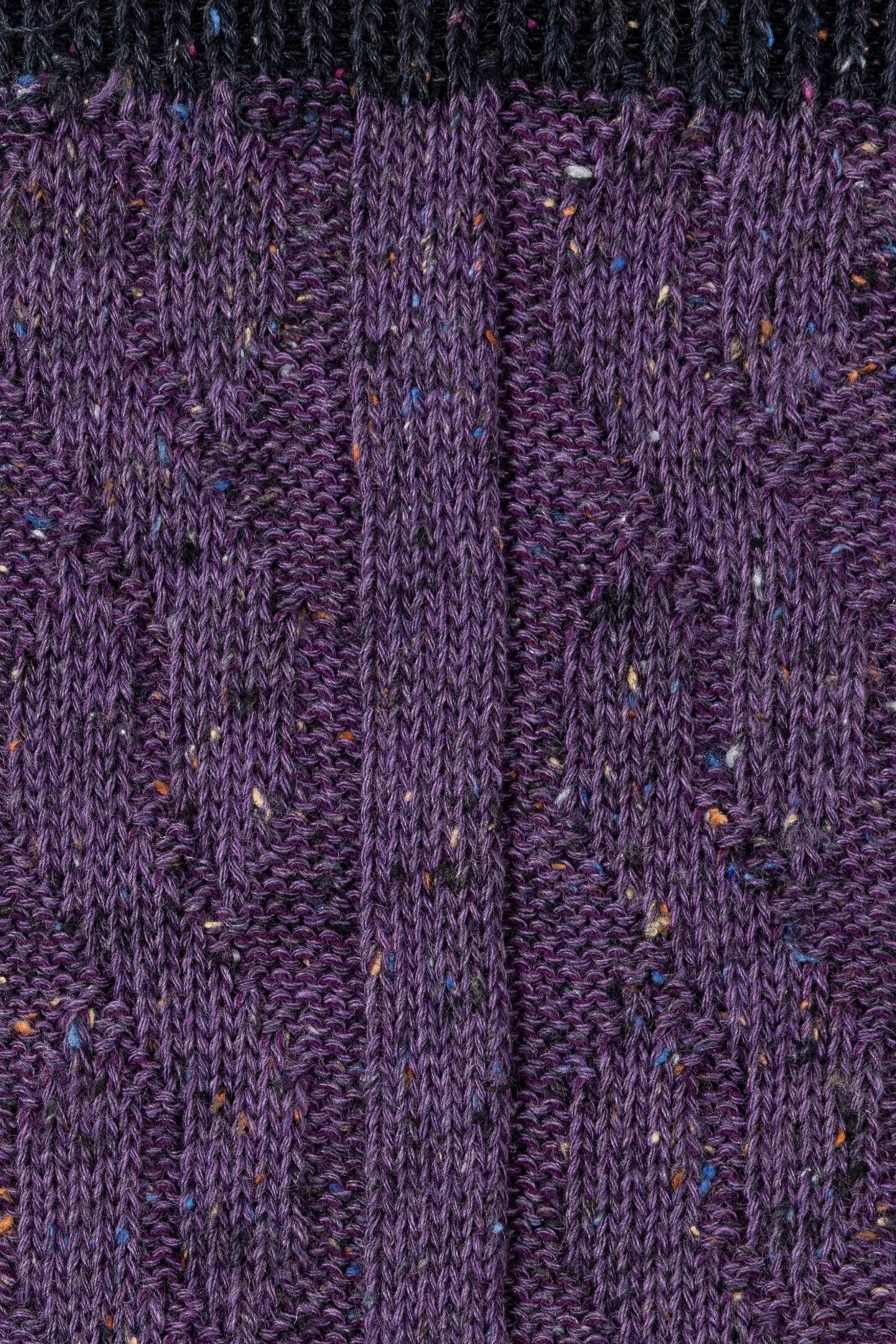 MEN SOCK HENRY NEPS CABLE DARK VIOLET 3
