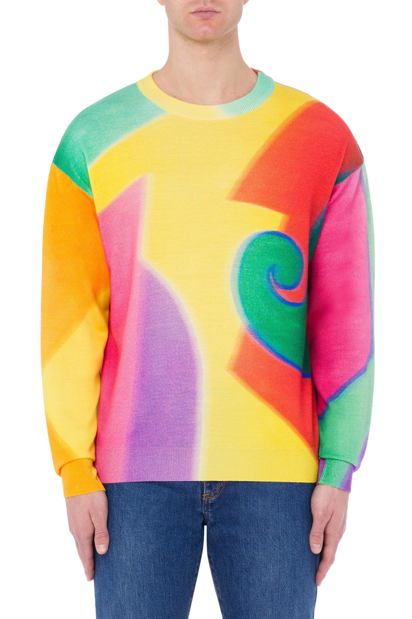 PROJECTION PRINT WOOL PULLOVER MULTICOLOR 1