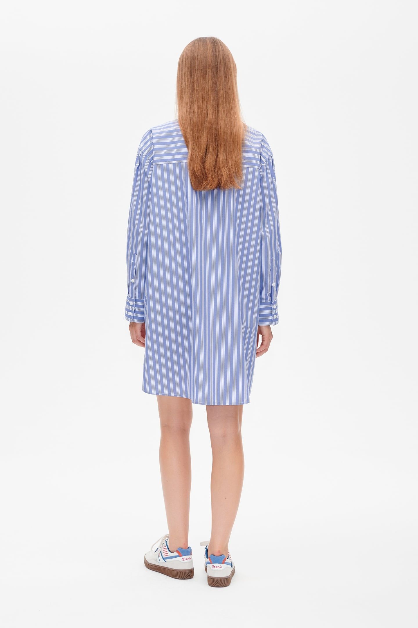 ANCIA DRESS WEDGE BLUE STRIPE 2