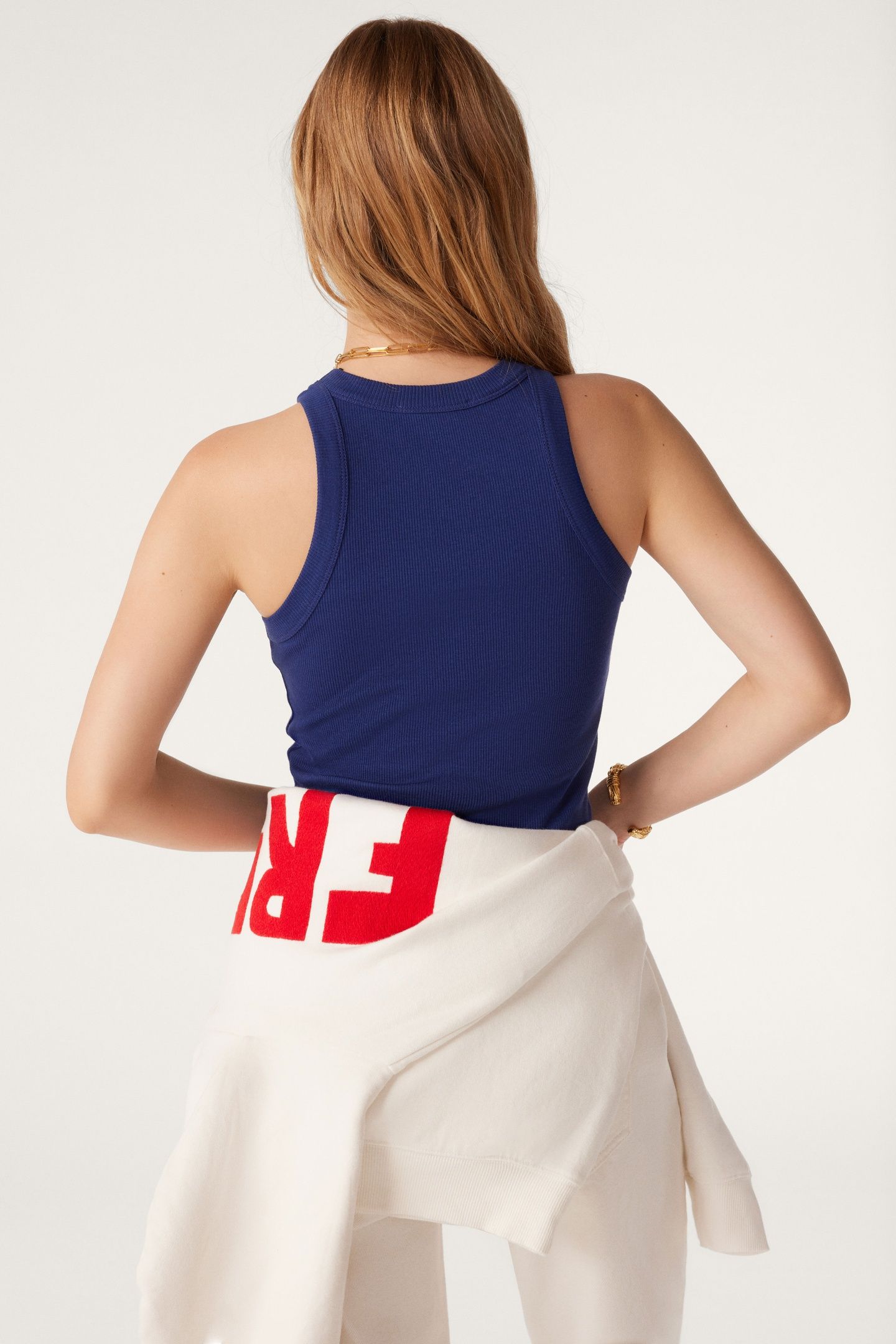 SLEEVELESS TEE BLUE 2