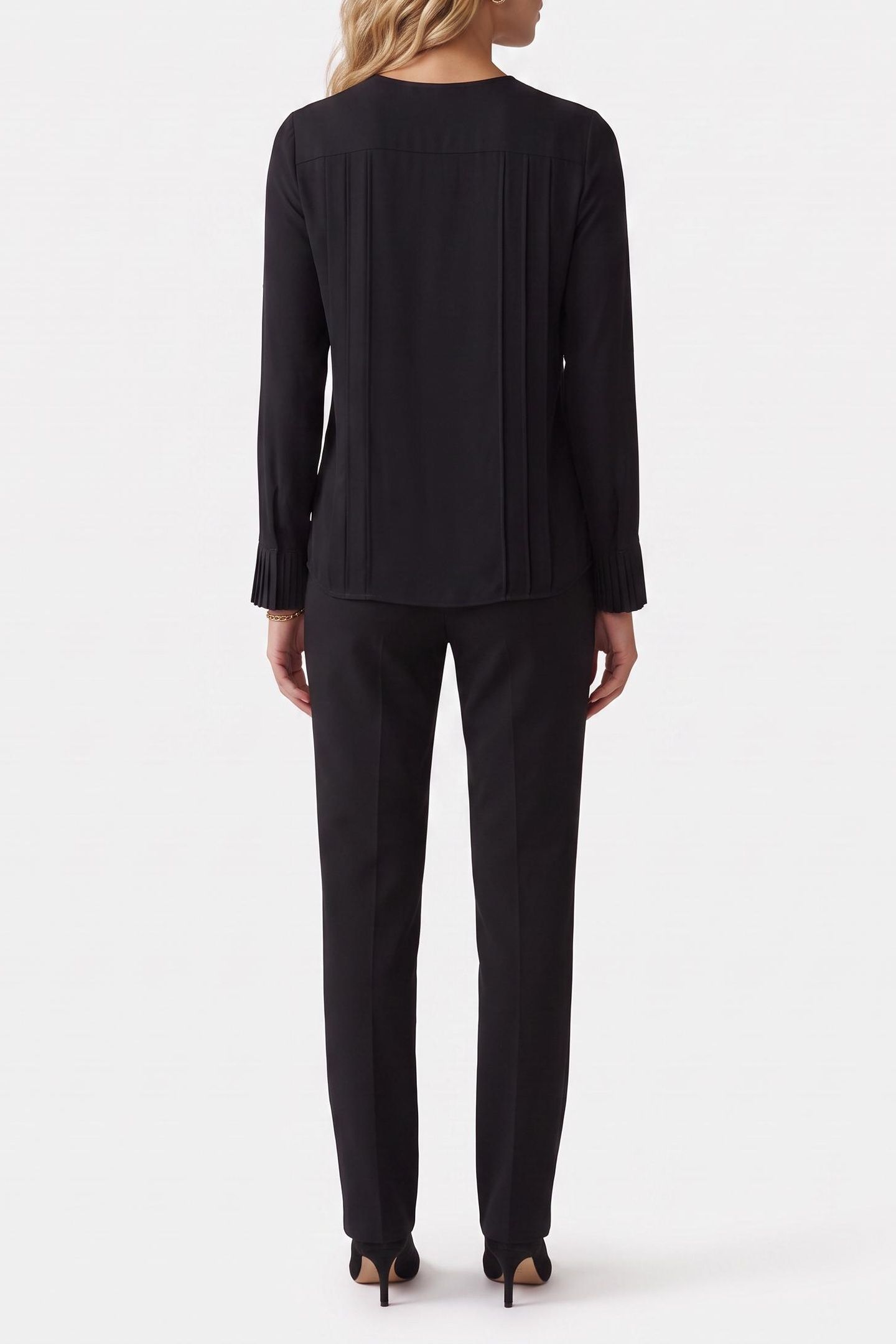 ANITA V NECK LS BLOU JET BLACK A996 2