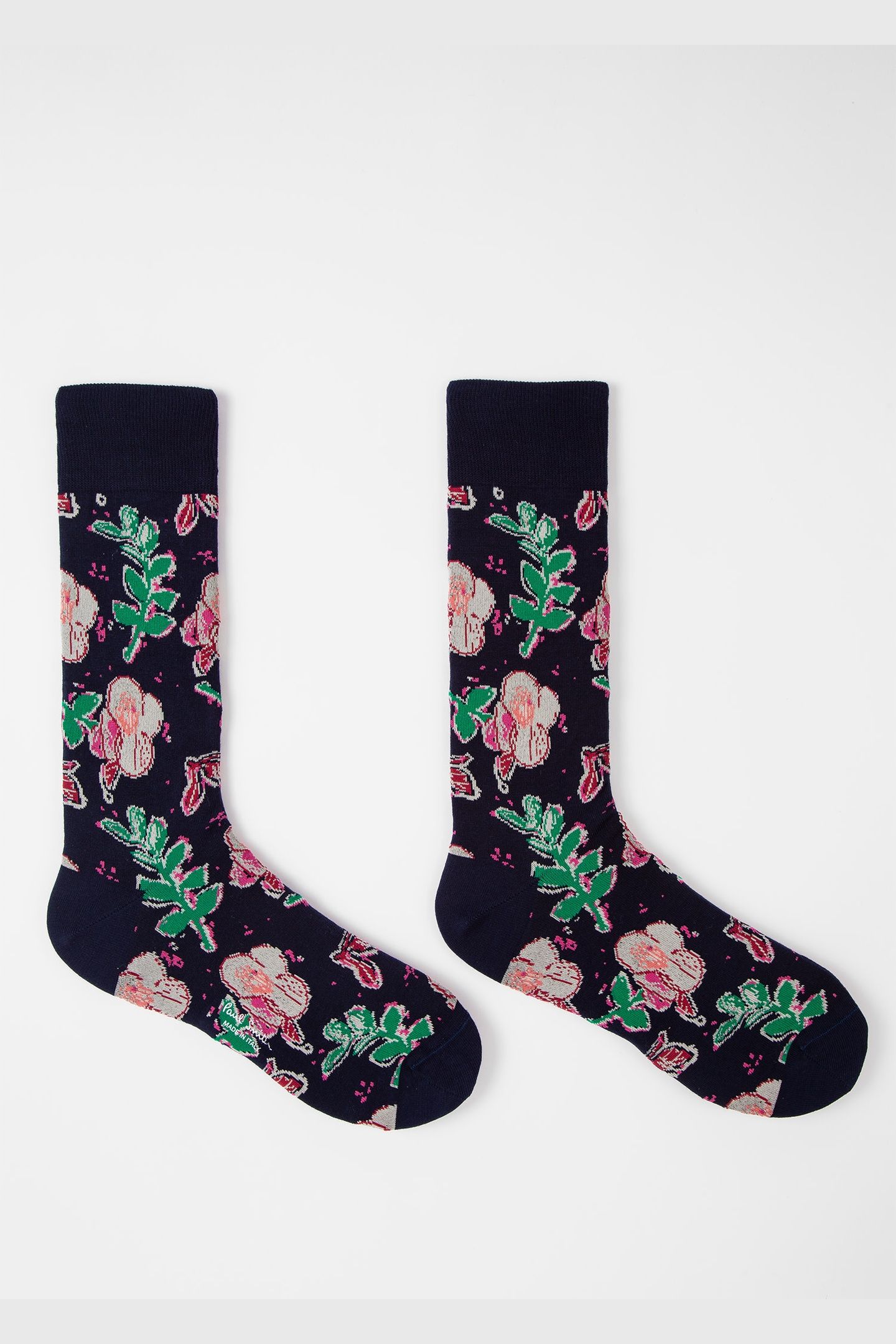MEN SOCK ULEZ FLORAL NAVY 2