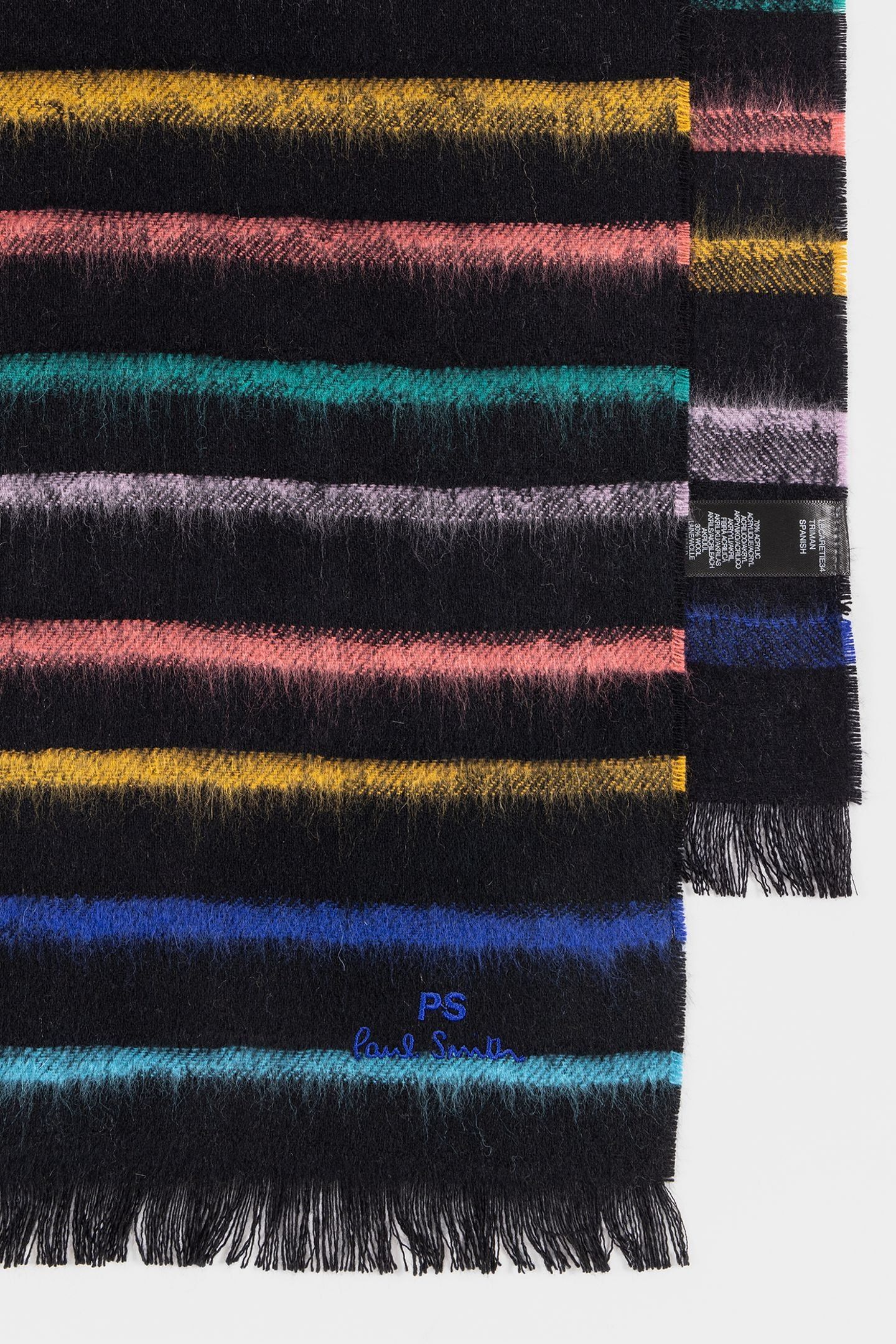 MEN SCARF PS SPRAY STRP BLACK 2