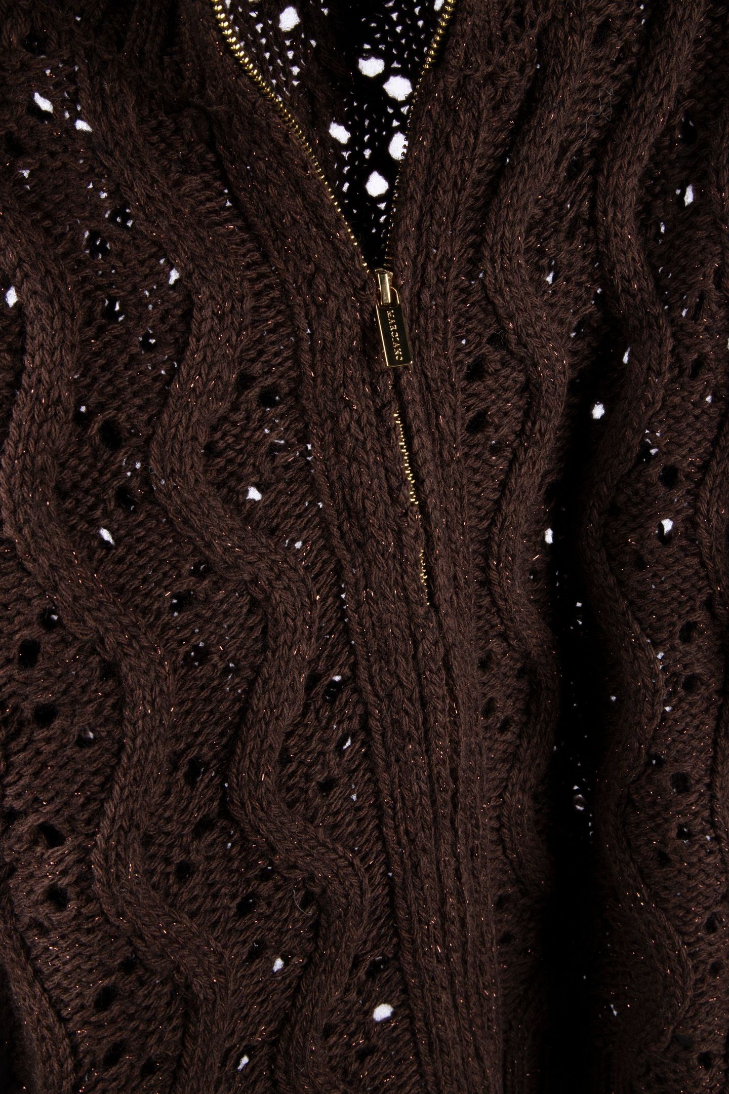 ADENORA ZIPPED CARDI CHOCOLATE BROWNIE MU 4
