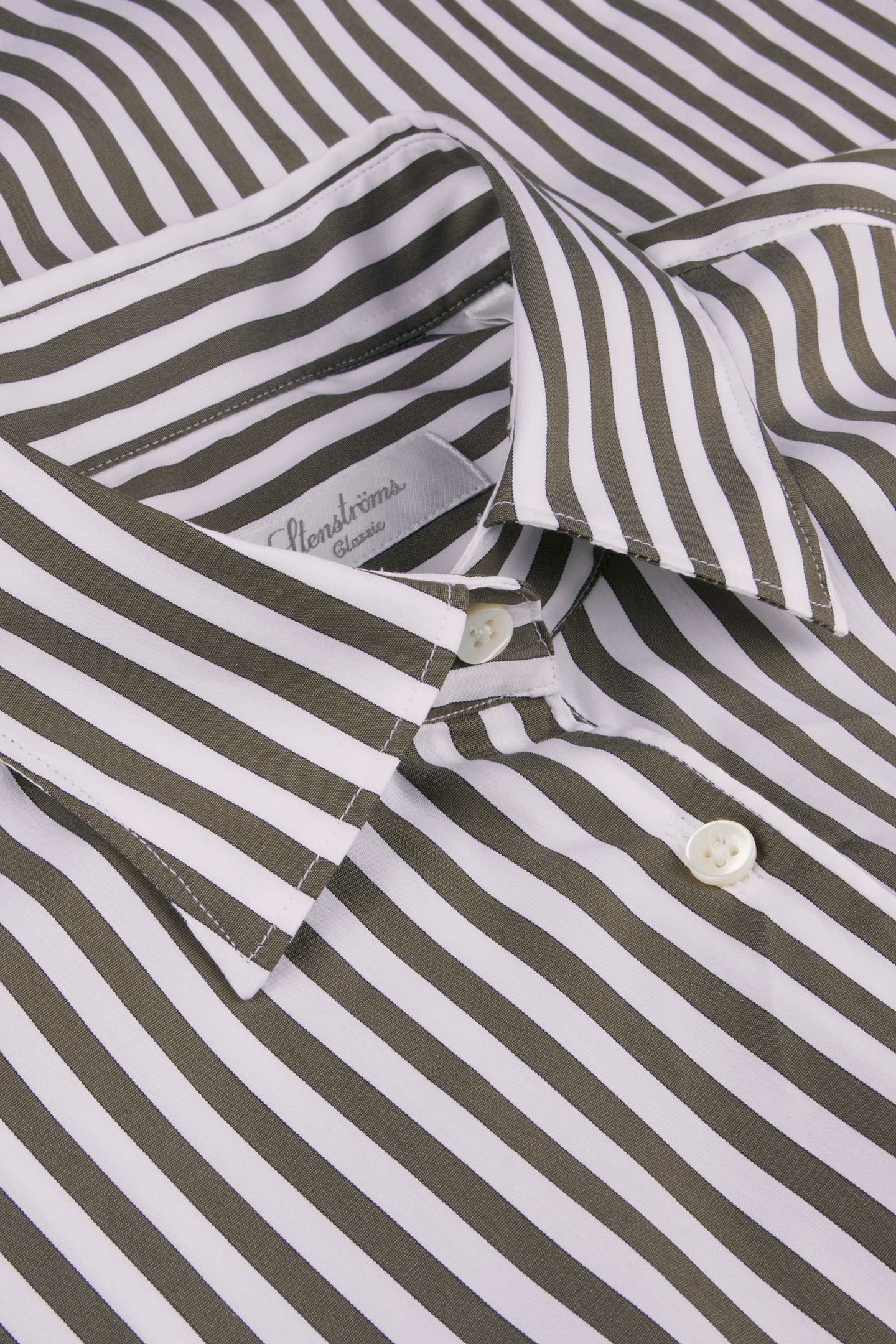 DINA SHIRT, LONG DARK GREEN STRIPE 5