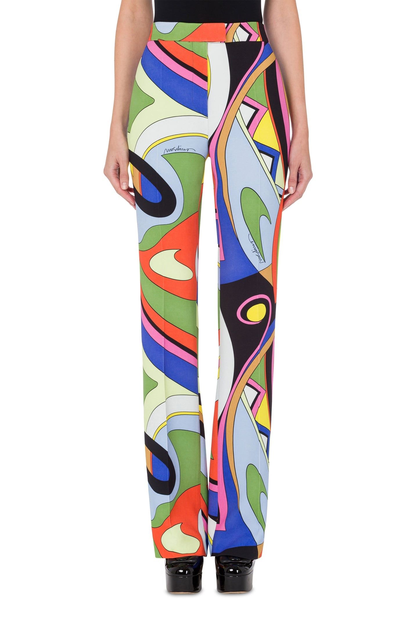 MULTICOLOR PRINT CADY TROUSERS MULTICOLOR 1