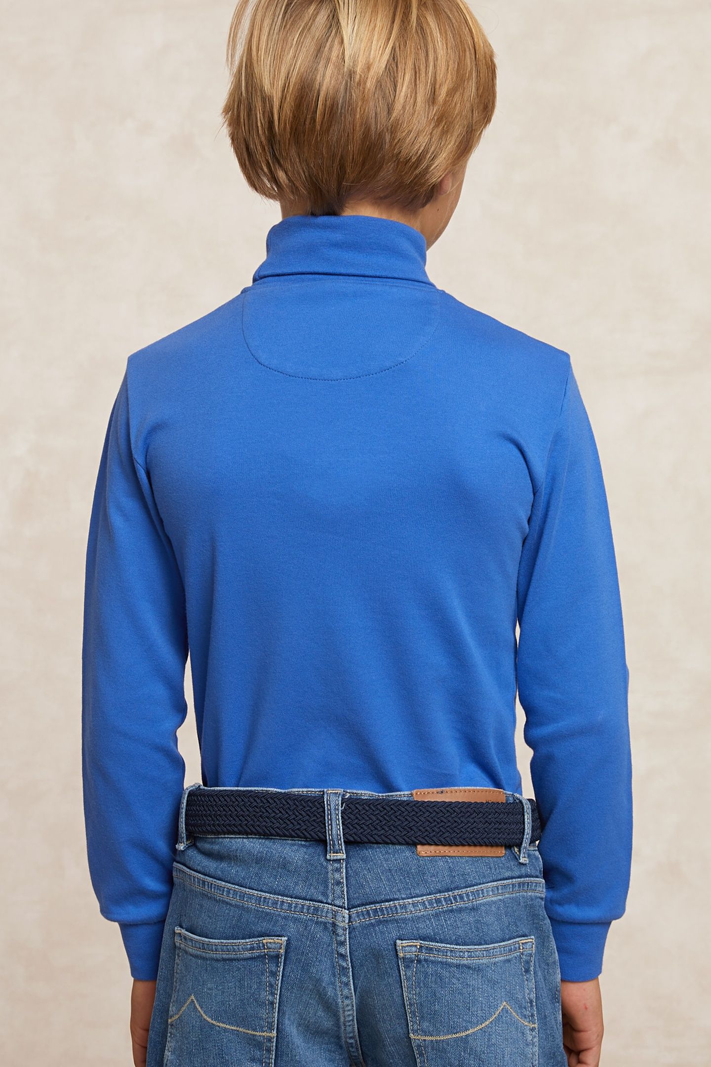 BASIC ROLL NECK T-SHIRT BLUE 2