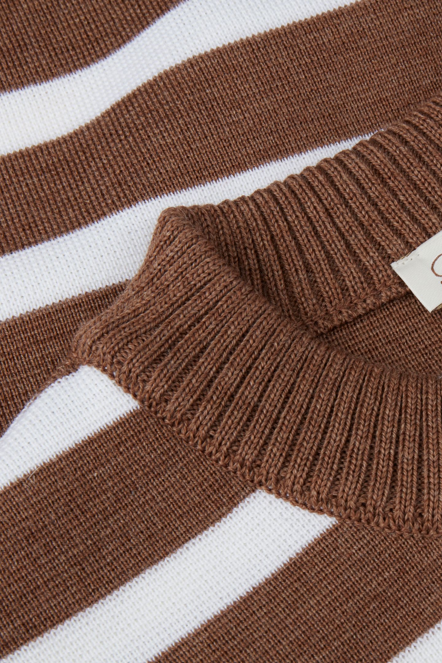 CRYSTAL KNIT JUMPER LIGHT BROWN STRIPE 3