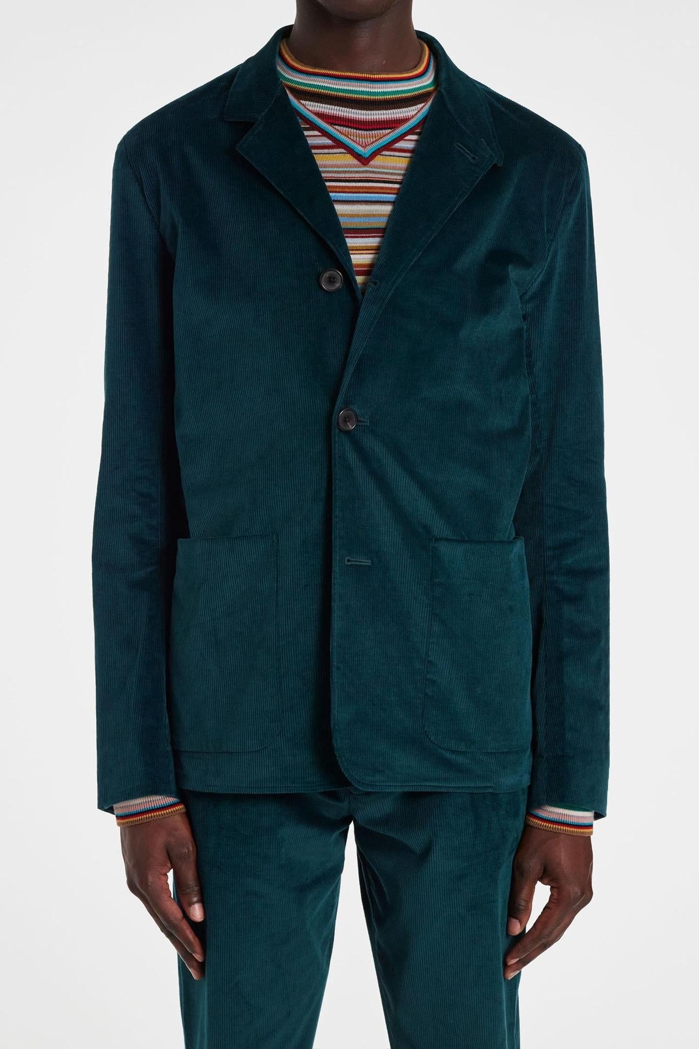 MENS 4BTN CASUAL JKT PETROL GREEN 1