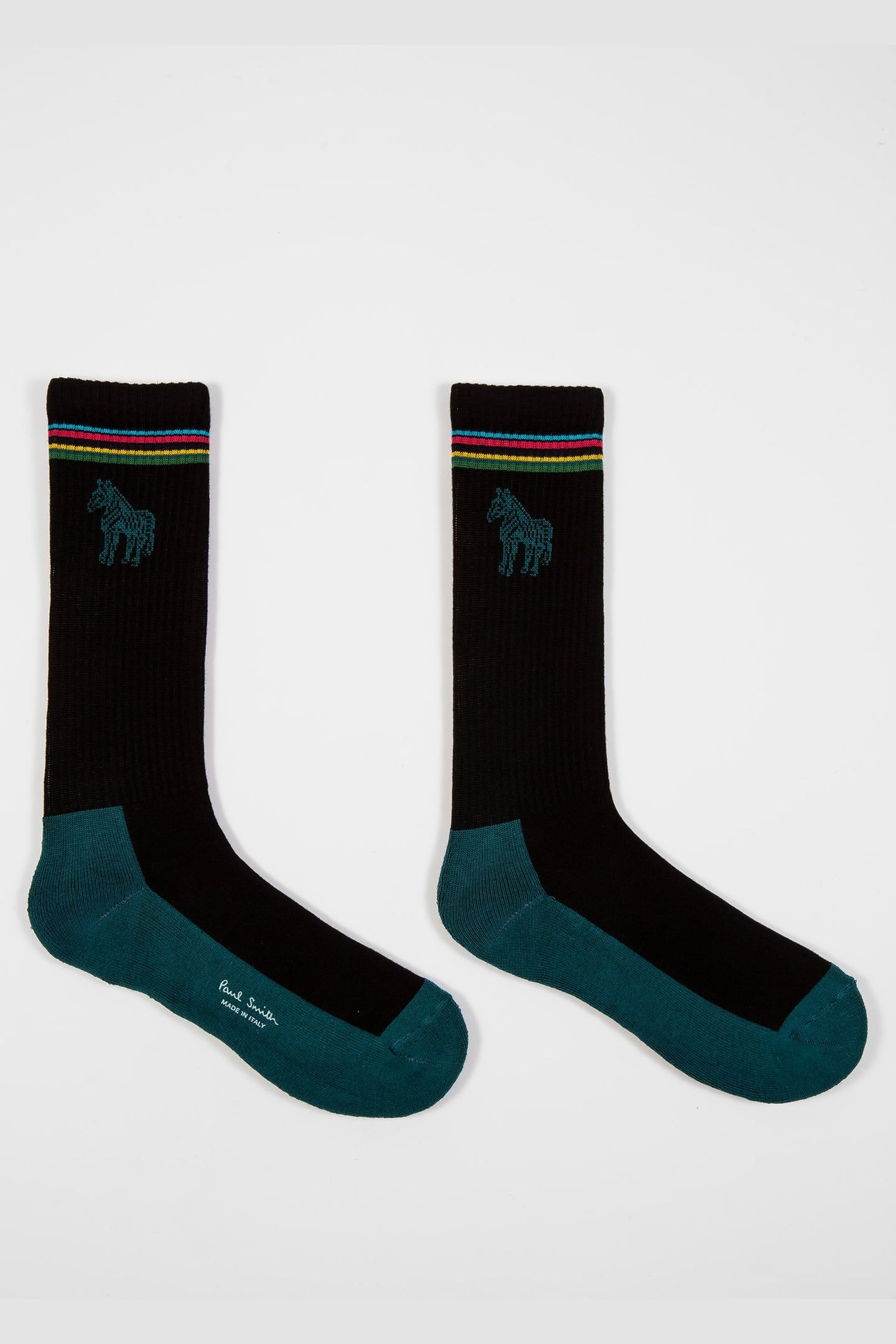MEN SOCK BOBBY ZEBRA BLACK MELANGE 2