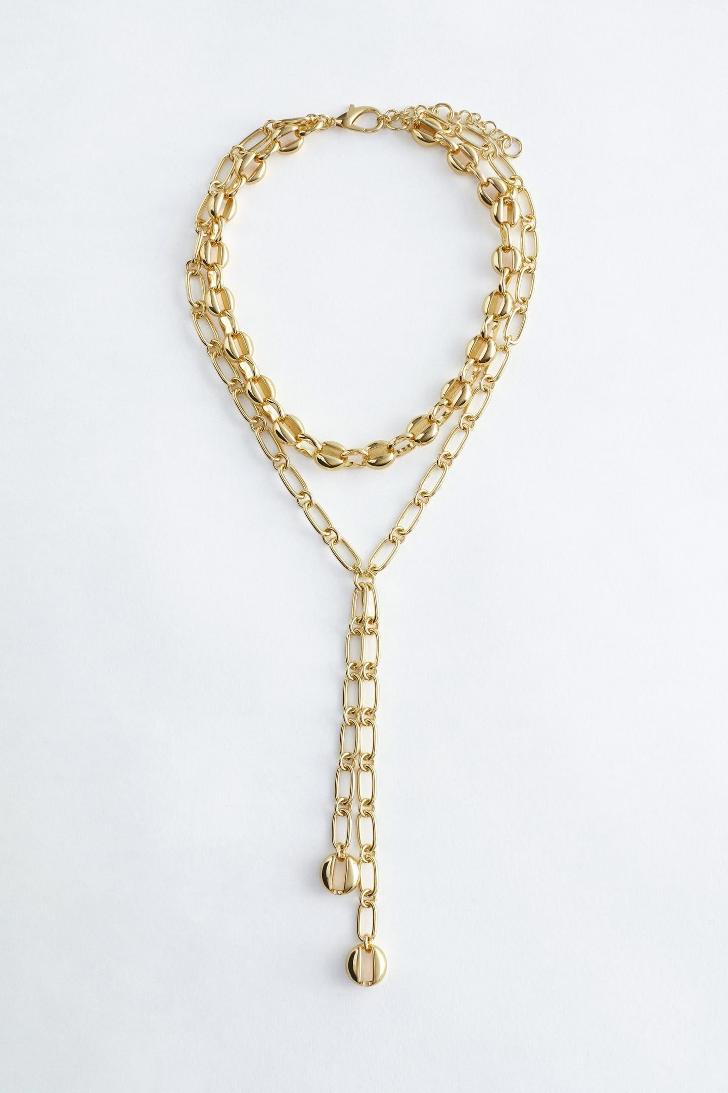 P UMI DROP NECKLACE GOLD 1