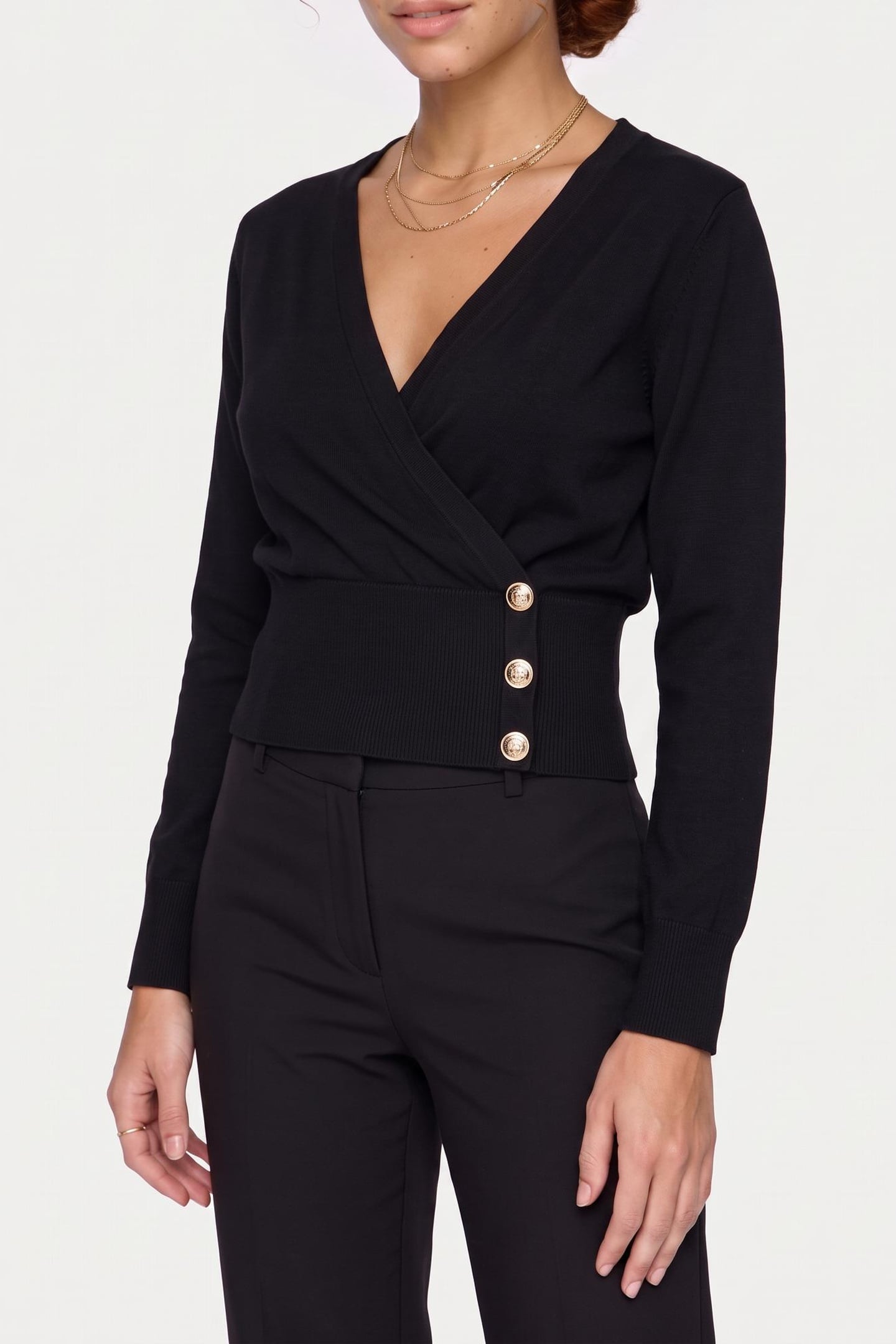 FLORENCE LS CROSSED JET BLACK A996 1