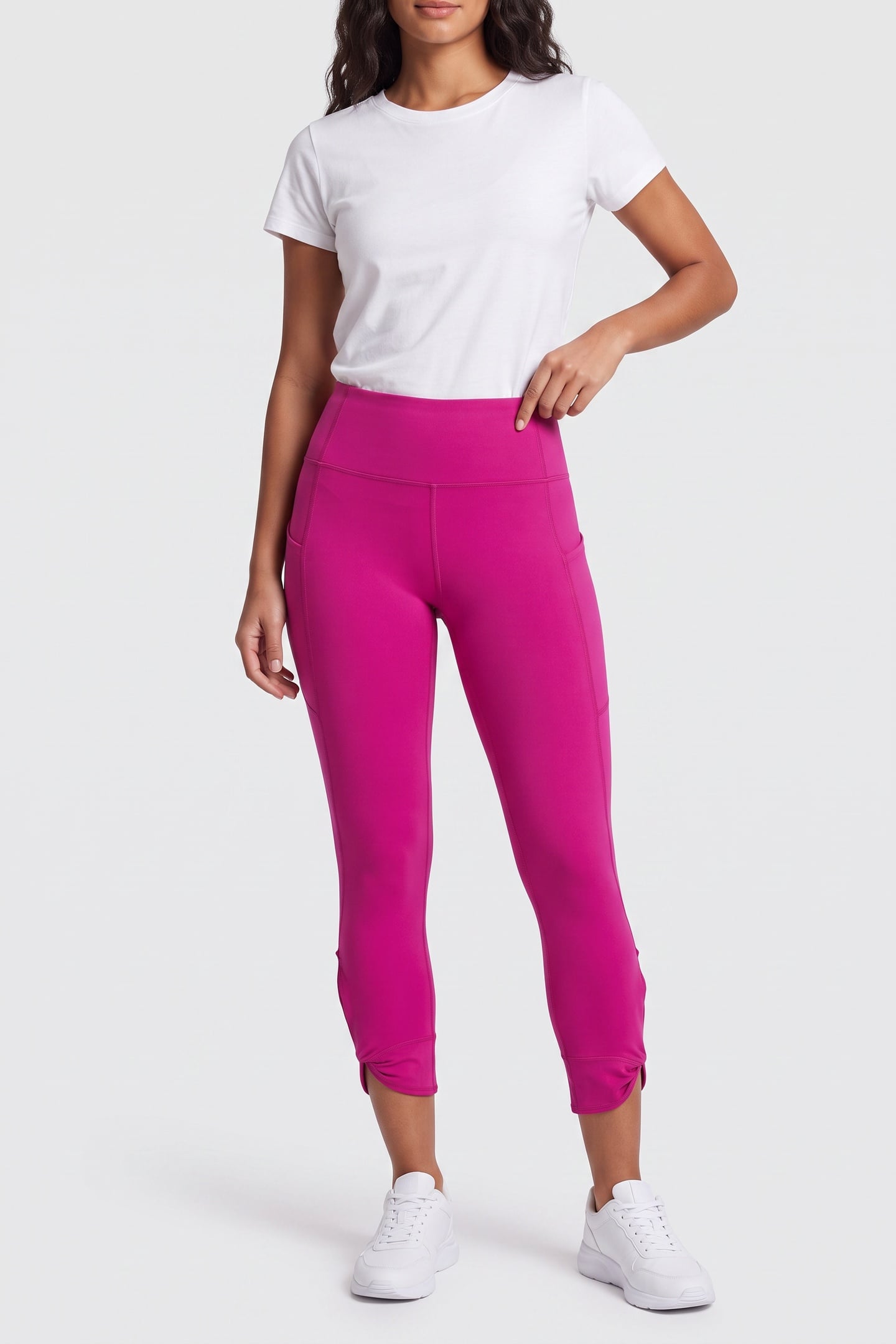 OASIS HIGH-WAISTED TWIST 7/8 LEGGING VERY BERRY 1