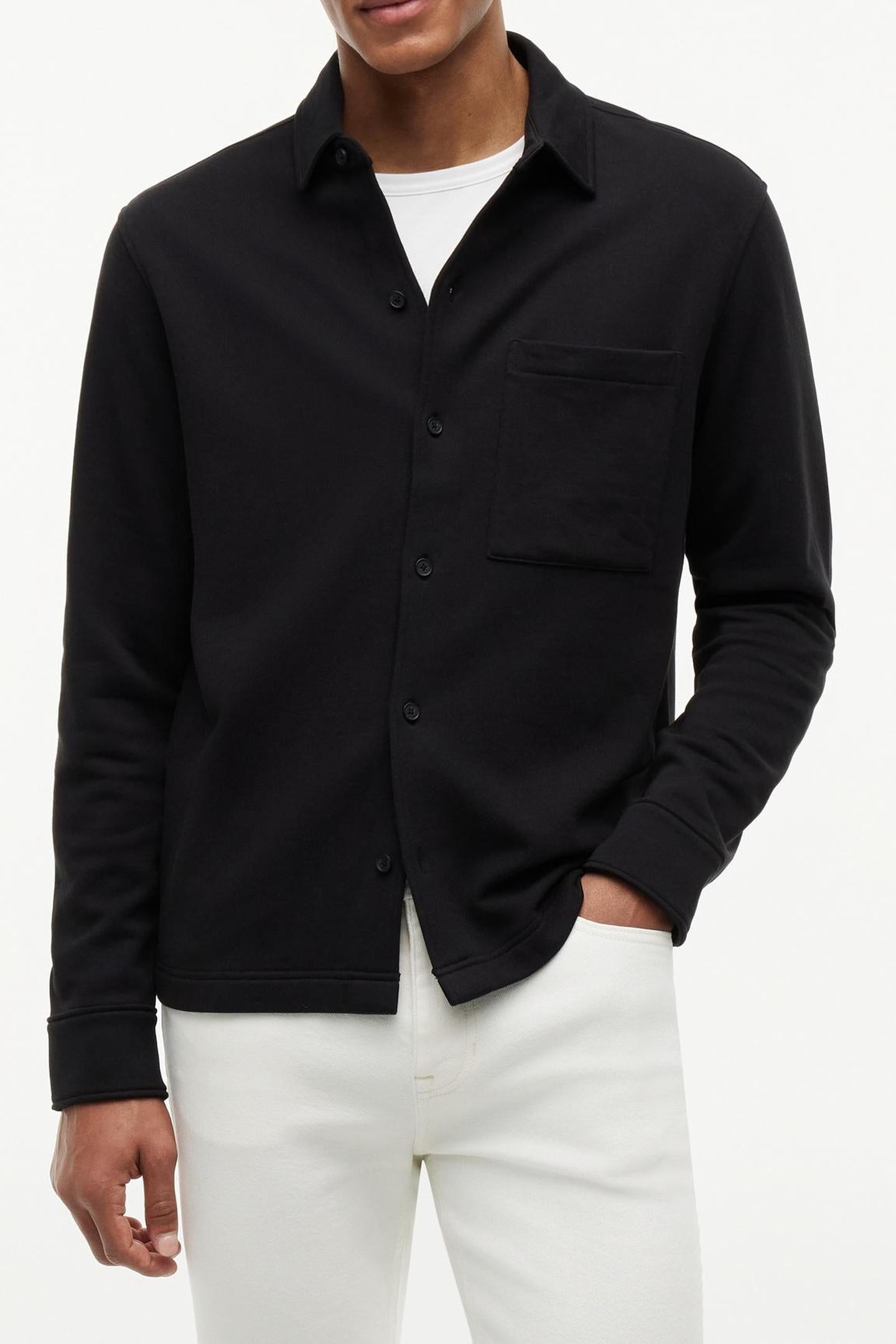 BUTTON-UP CHEST-POCKET JACKET BLACK 1