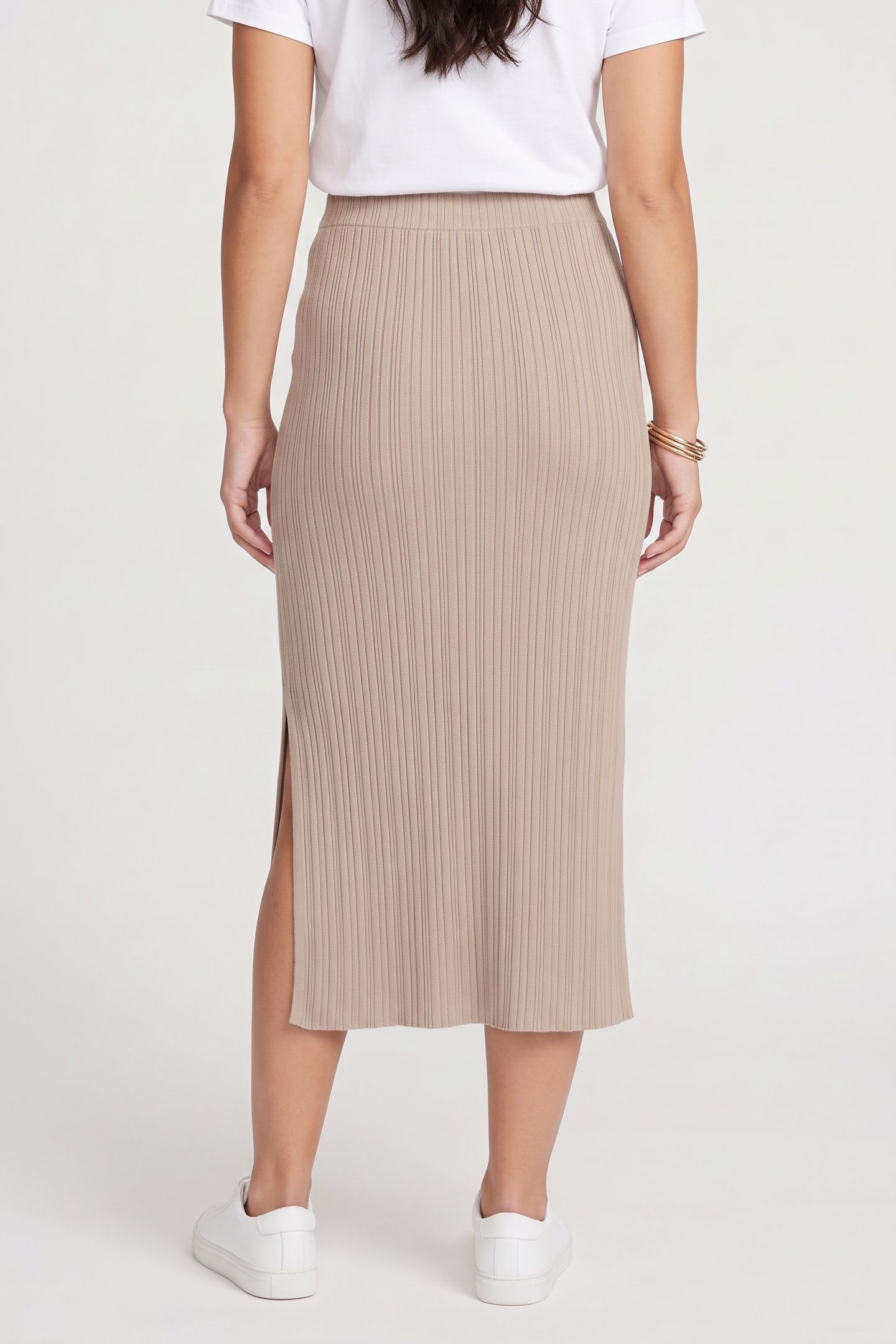 ST MARIA RIB SKIRT BEIGE 2