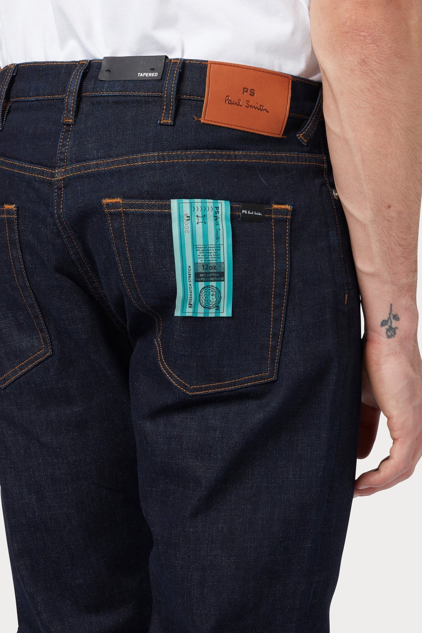 MENS TAPERED FIT JEAN RINSE WASH 3