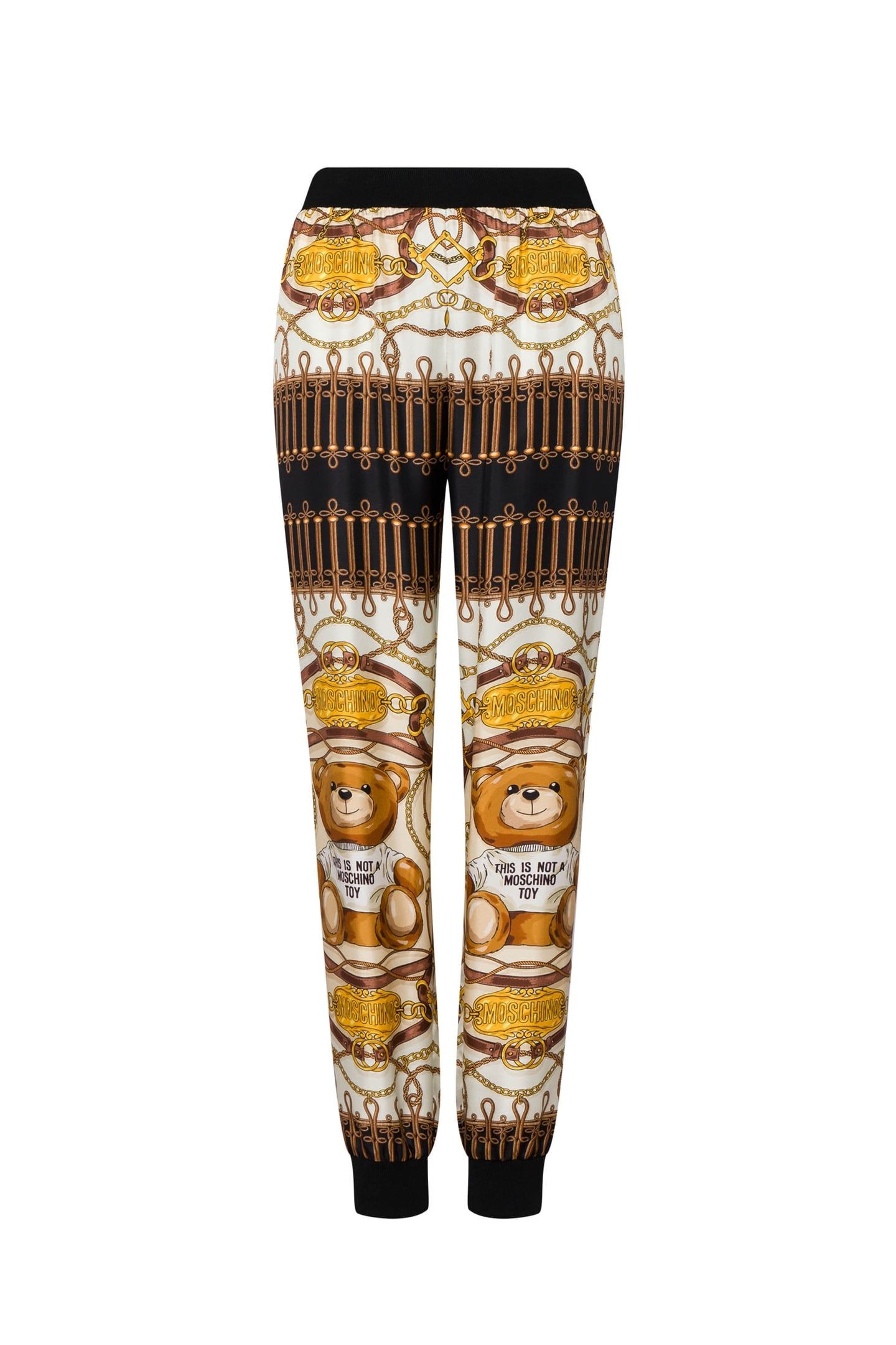 MILITARY TEDDY SCARF SILK TROUSERS WHITE 3