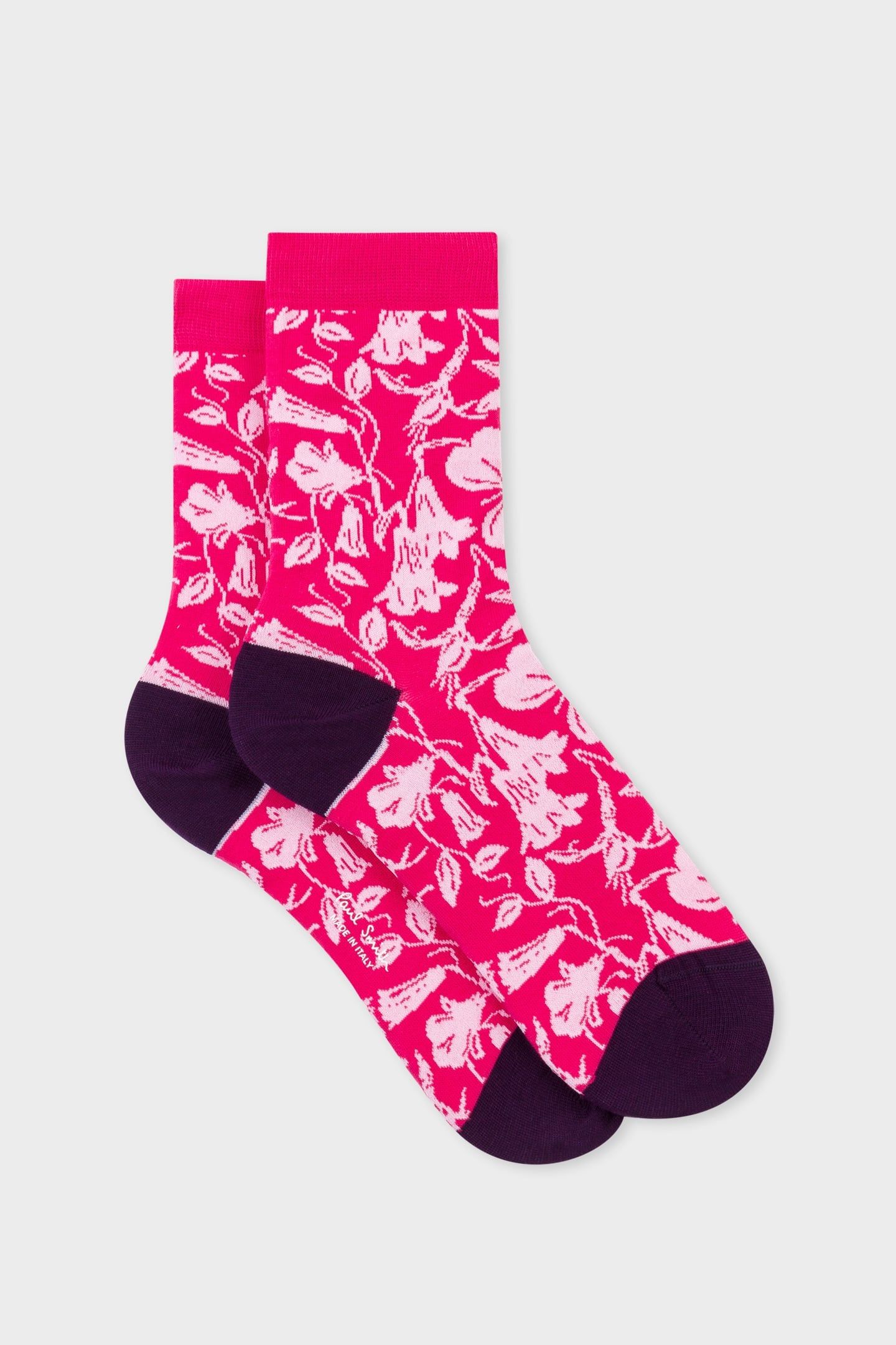 WOMEN SOCK FLOWER FUCHSIA 3