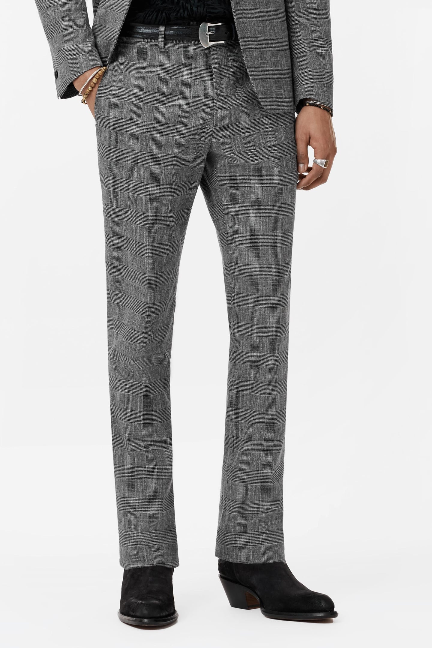 DALSTON TAILORED PANTS - SEPARATE PANTS BLACK WHITE 1