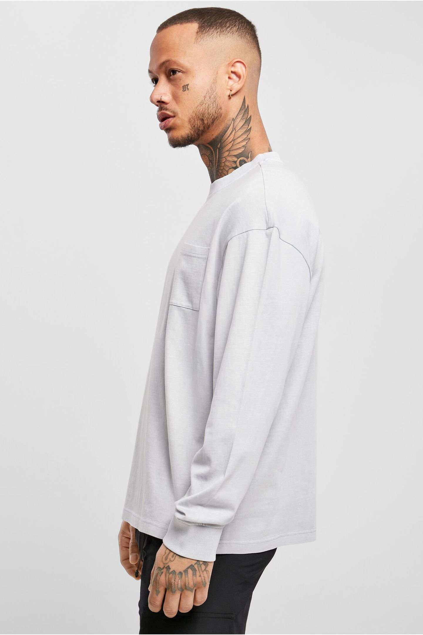 PIGMENT DYED POCKET LONGSLEEVE LIGHTASPHALT 2