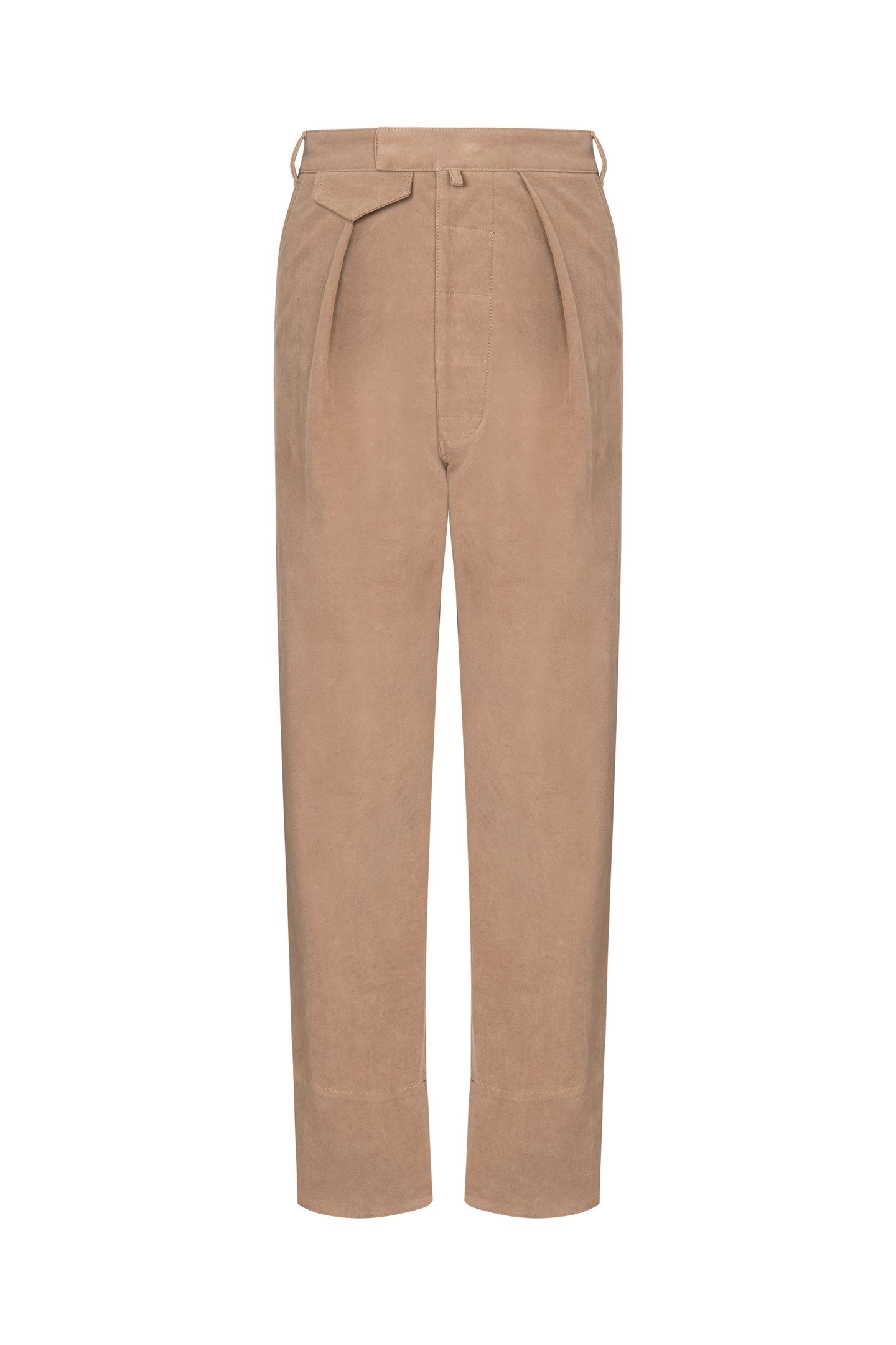 STRETCH COTTON MOLESKIN TROUSERS BROWN 3