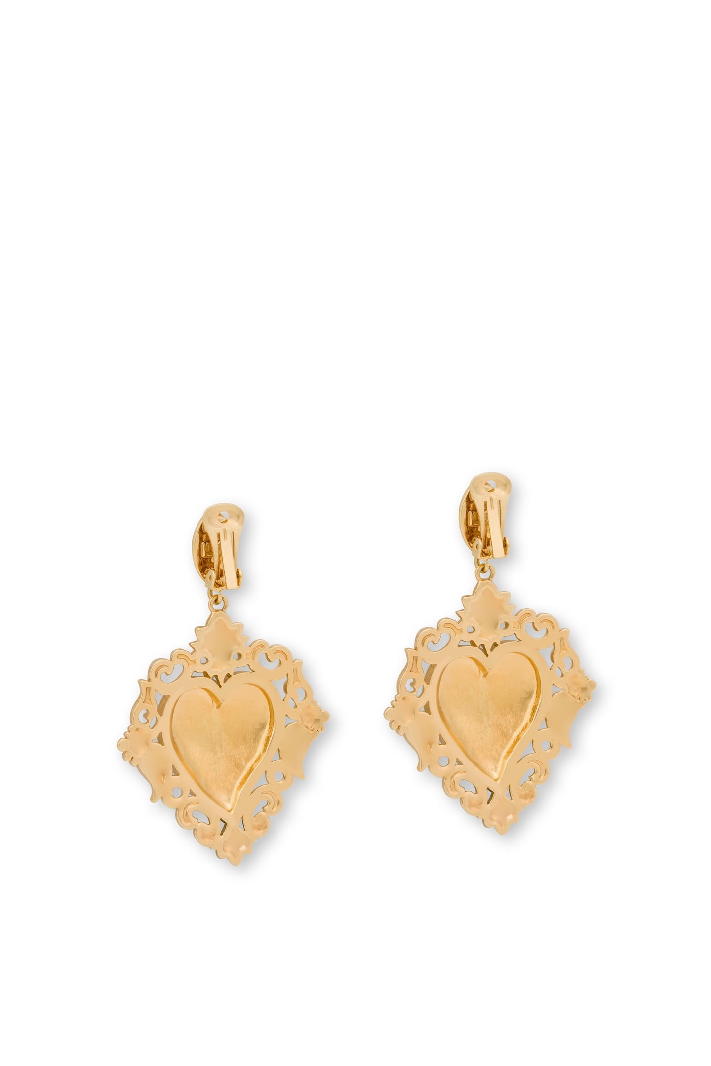 HEART PENDANT EARRINGS GOLD 3