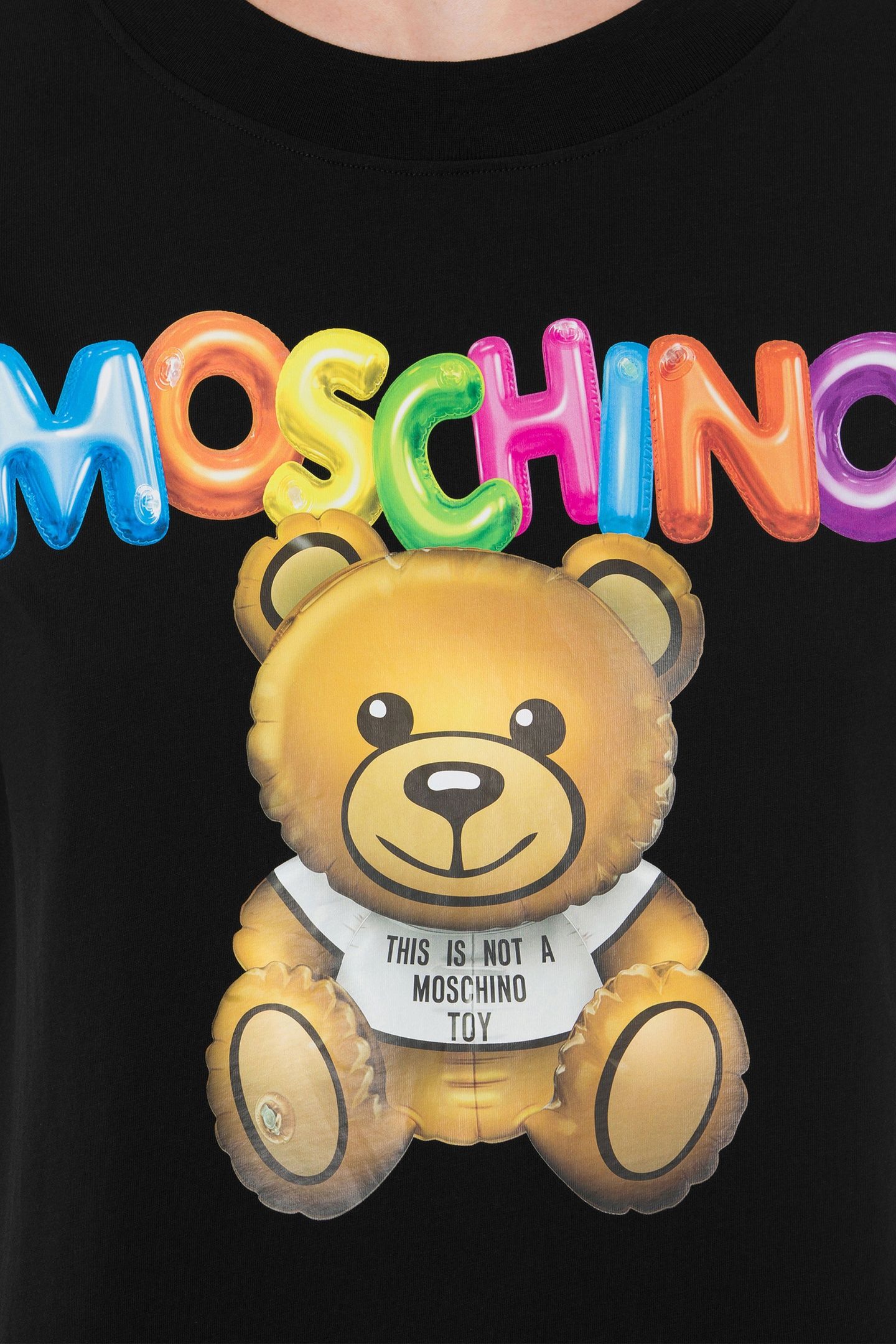INFLATABLE TEDDY BEAR ORGANIC JERSEY DRESS BLACK 4