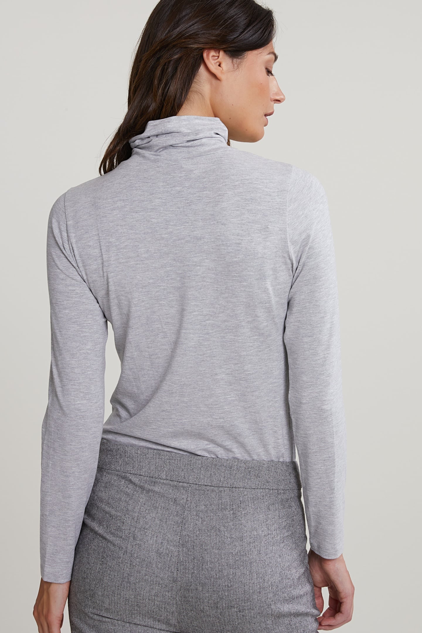BASIC ROLL NECK T-SHIRT GREY 2