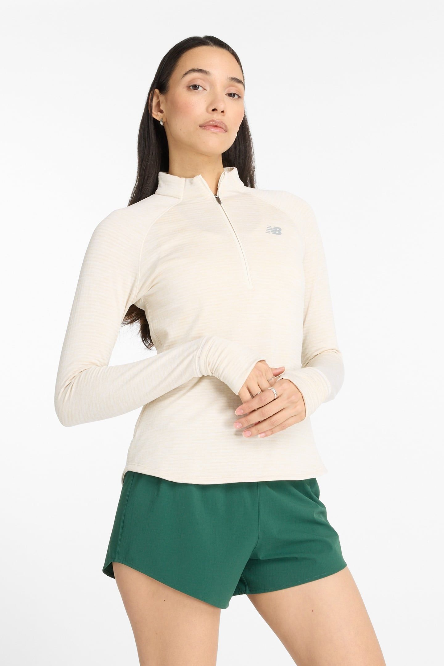 RC ESSENTIAL HEAT GRID 1/2 ZIP LINENHEA 2