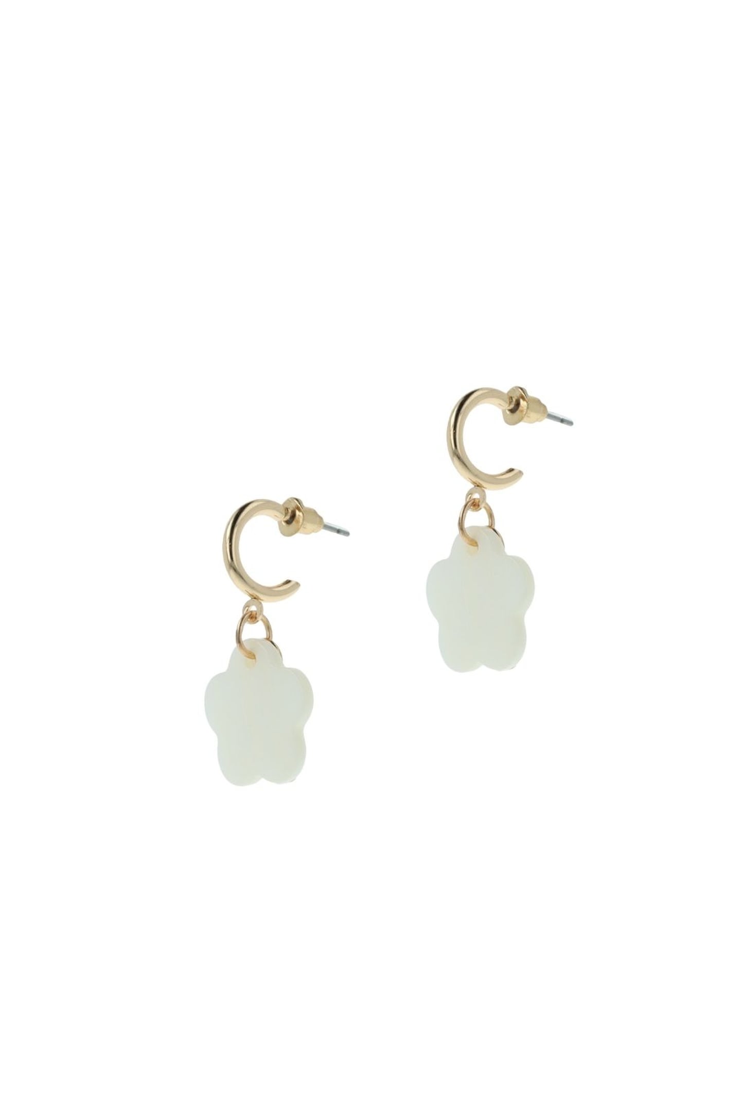 FLOWER SHELL EARRINGS WHITE 3