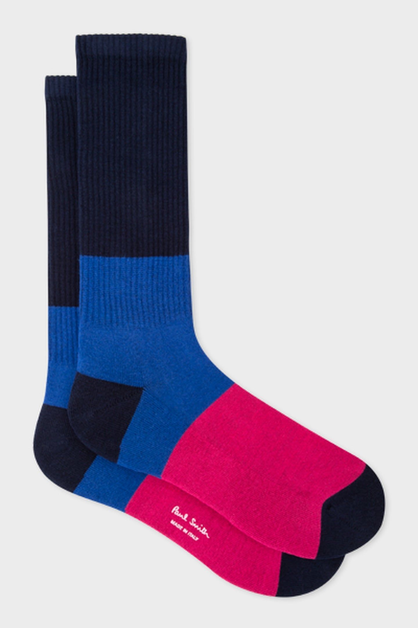 MEN SOCK TRI BLOCK NAVY 3