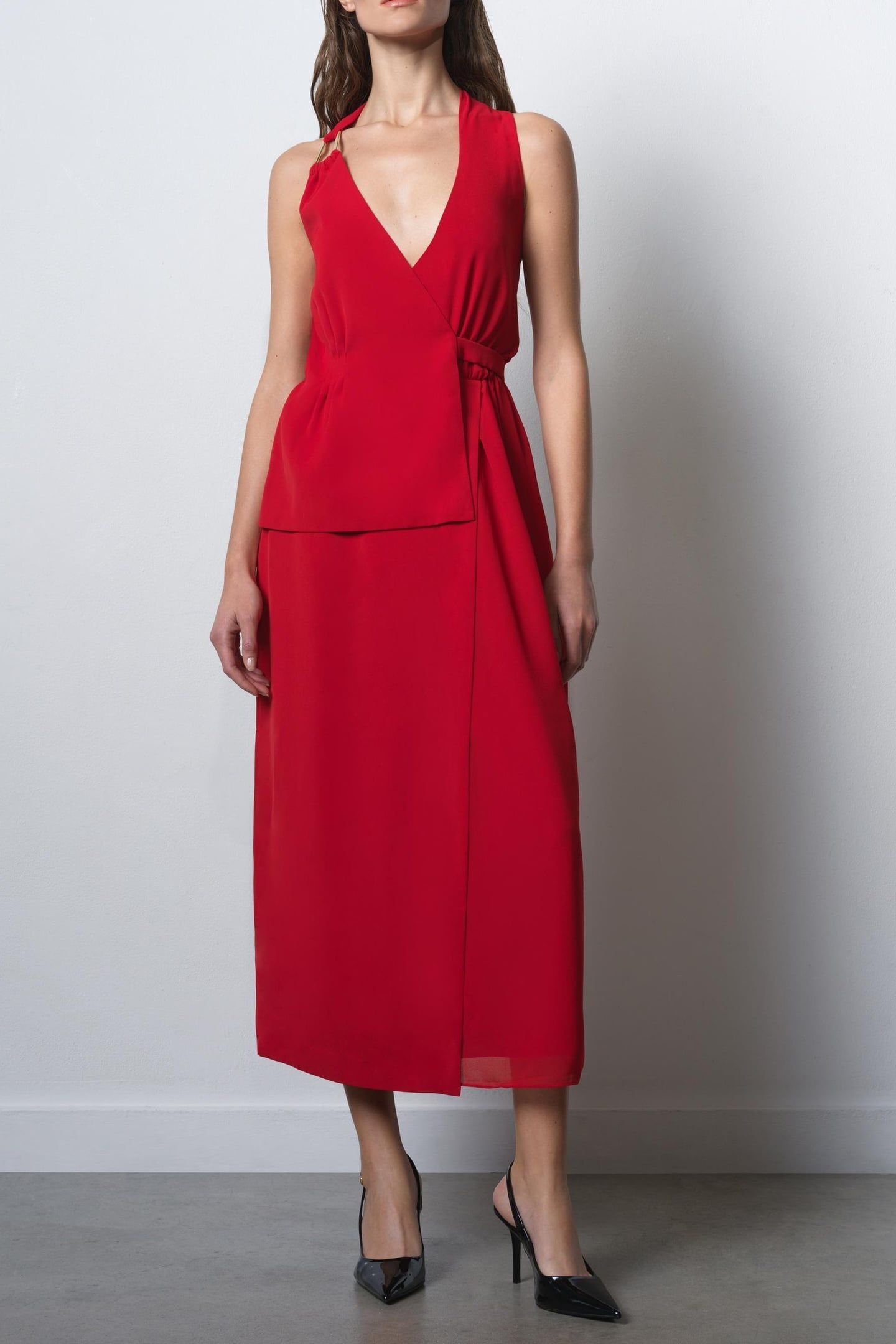 VINNIE EDEN TAILORED DRESS LIPSTICK RED 2