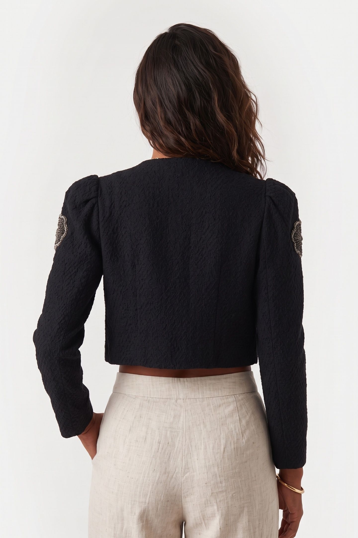 PA TINDRA TWEED JACKET BLACK 2