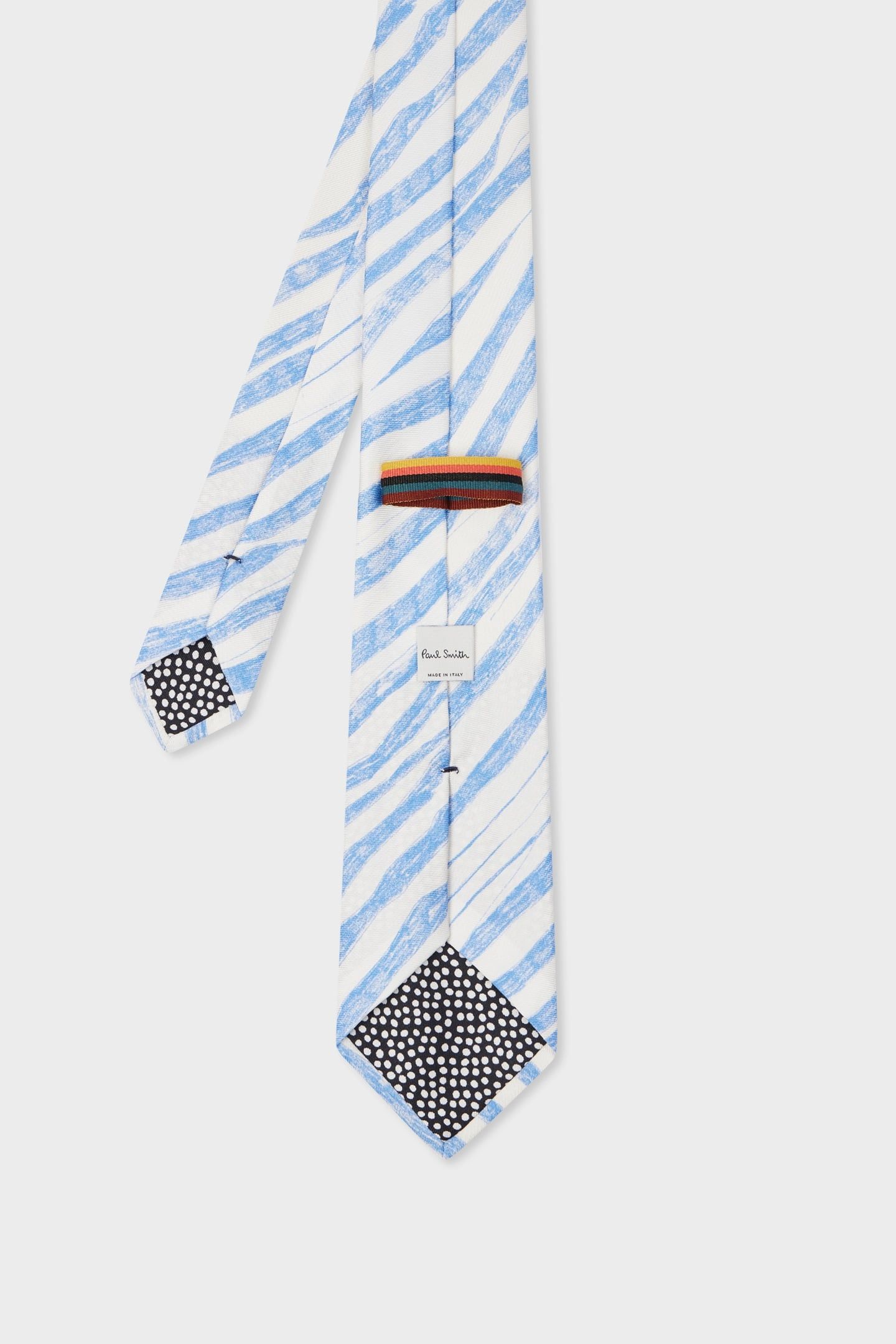 MEN TIE CRAYON STRIPE BLUE 4