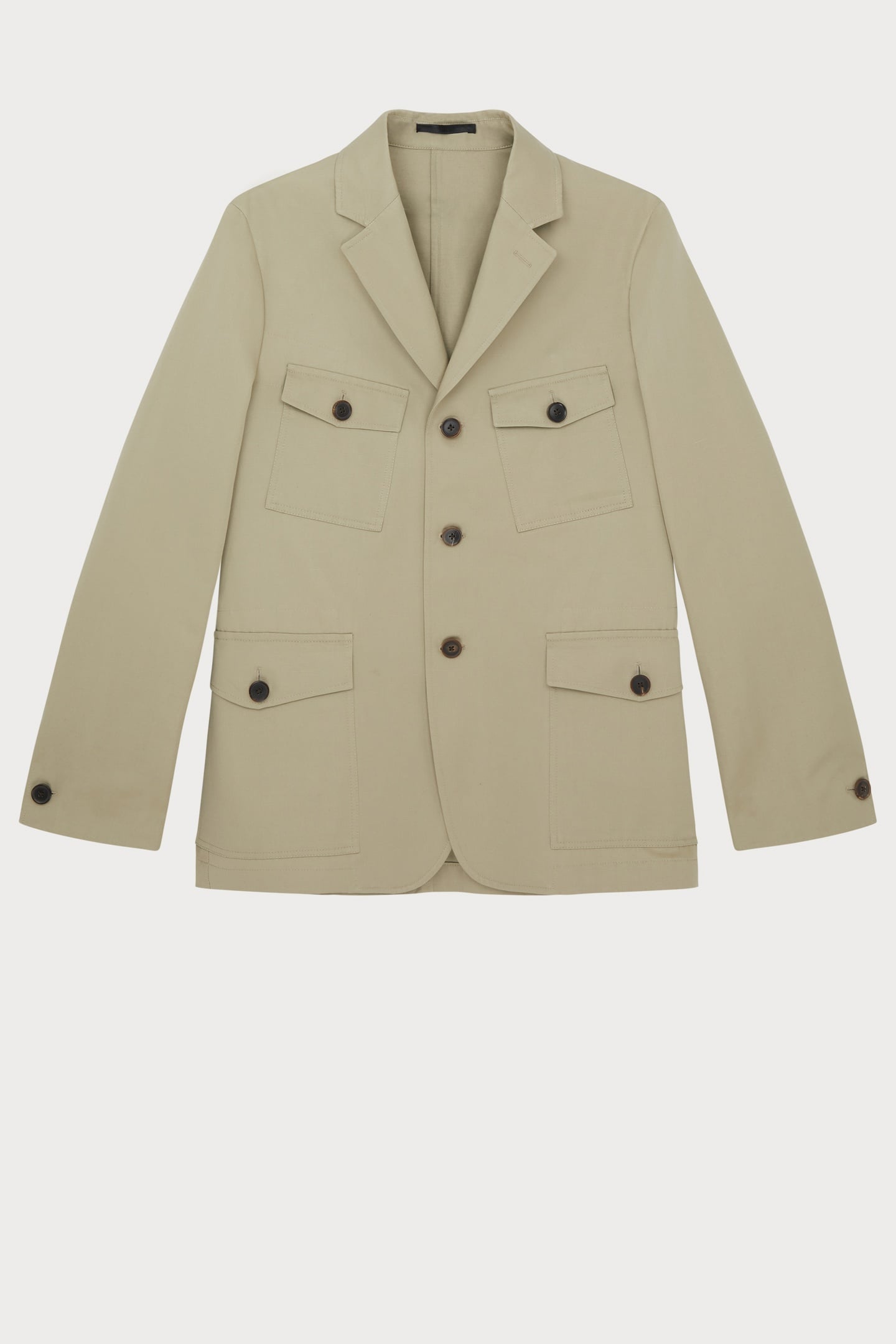 MENS 3 BUTTON JACKET KHAKI 1