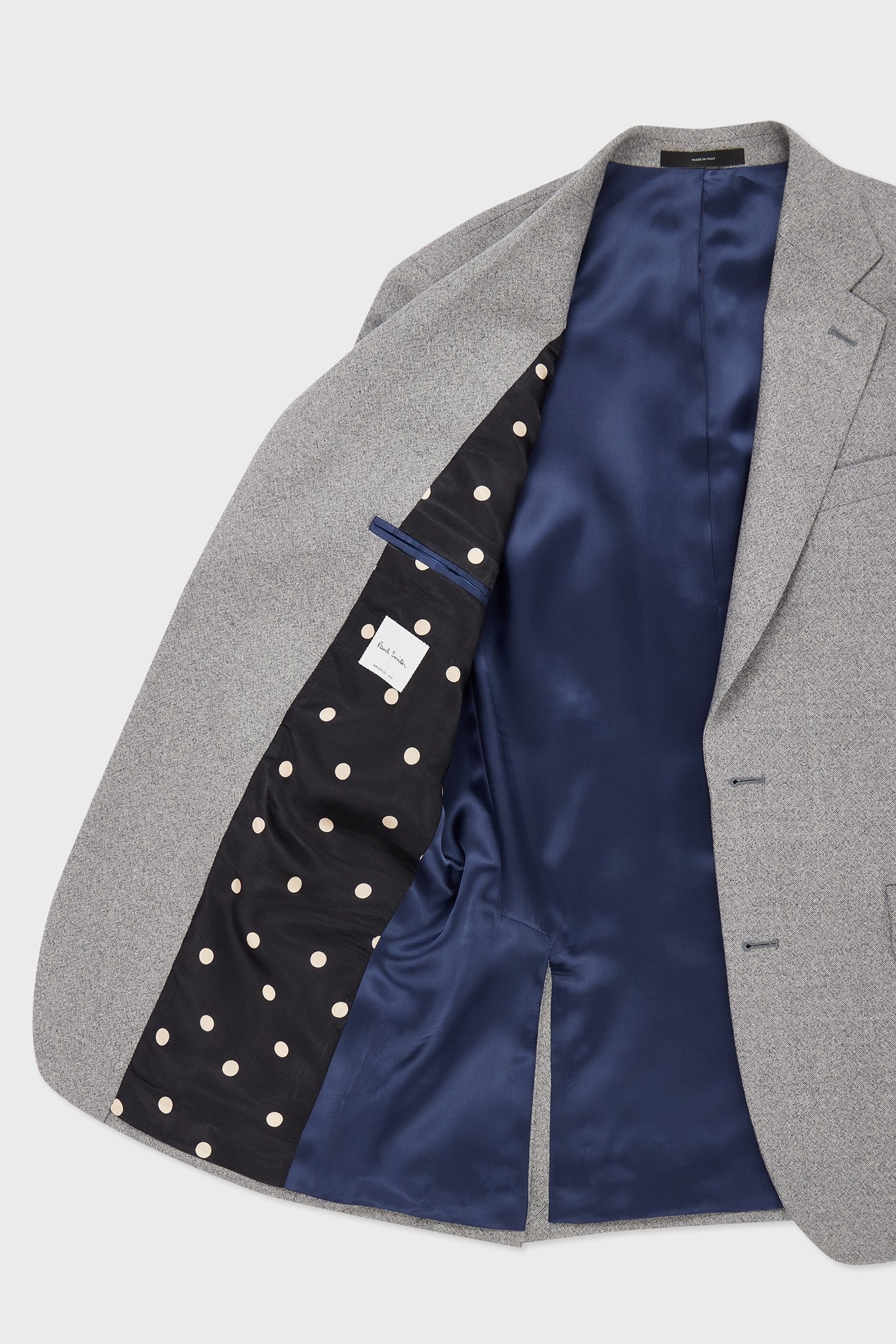 MENS TAILORED FIT 2 BUTTON JACKET GREY MELANGE 9