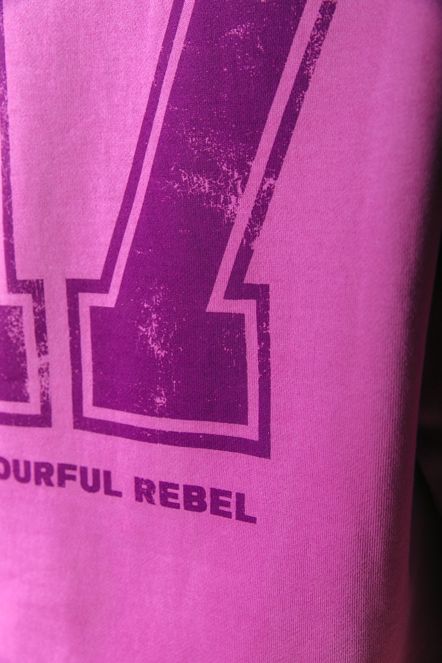 COLOURFUL REBEL NO17 DROPPED SHOULDER SWEAT CANDY PINK 4
