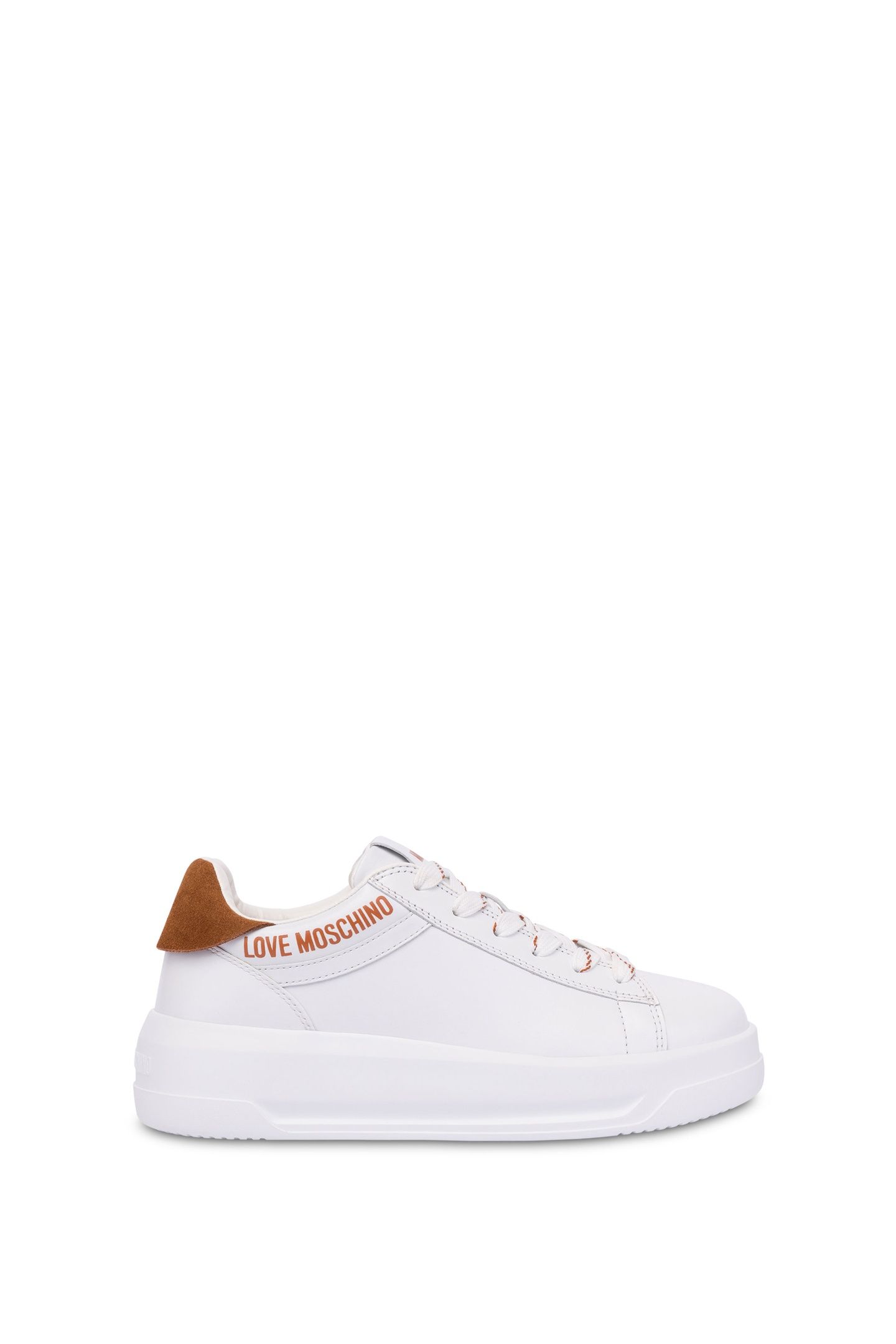 WHITE LEATHER SNEAKERS WITH LOGO WHITE 1