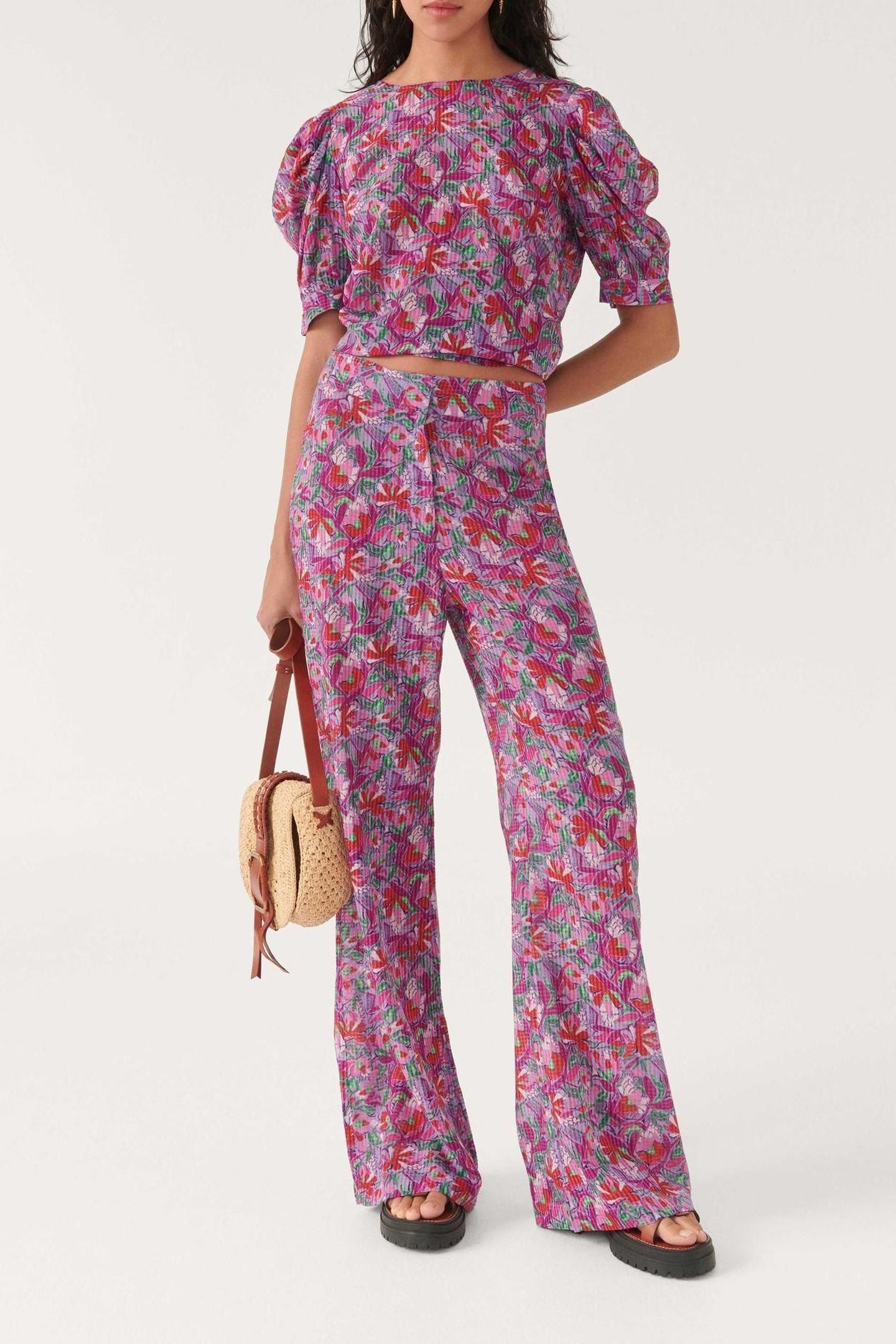 WIDE TROUSERS VIOLET 1