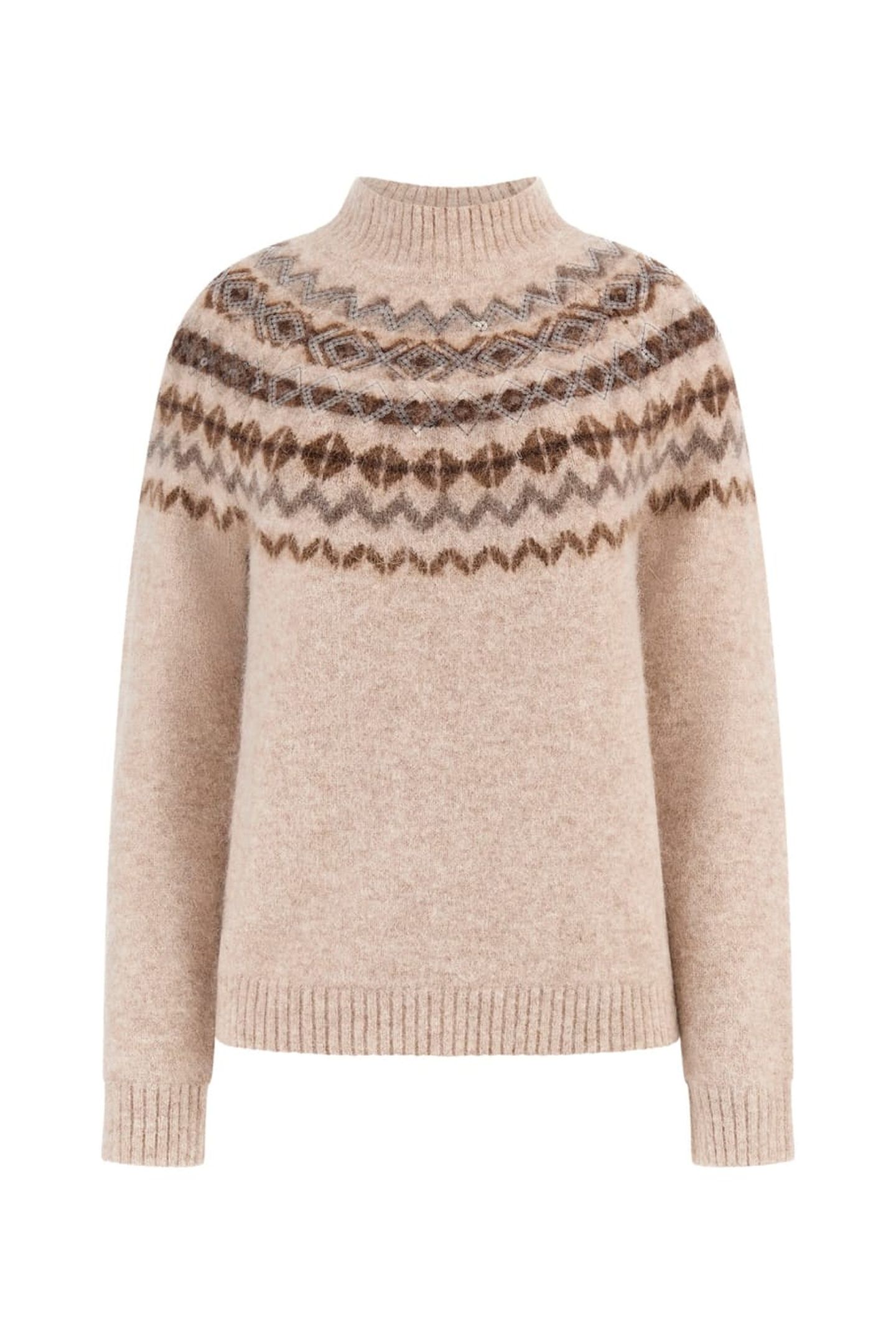 AKILAH LS MOCK NECK VELVET TAUPE HEATHER 5