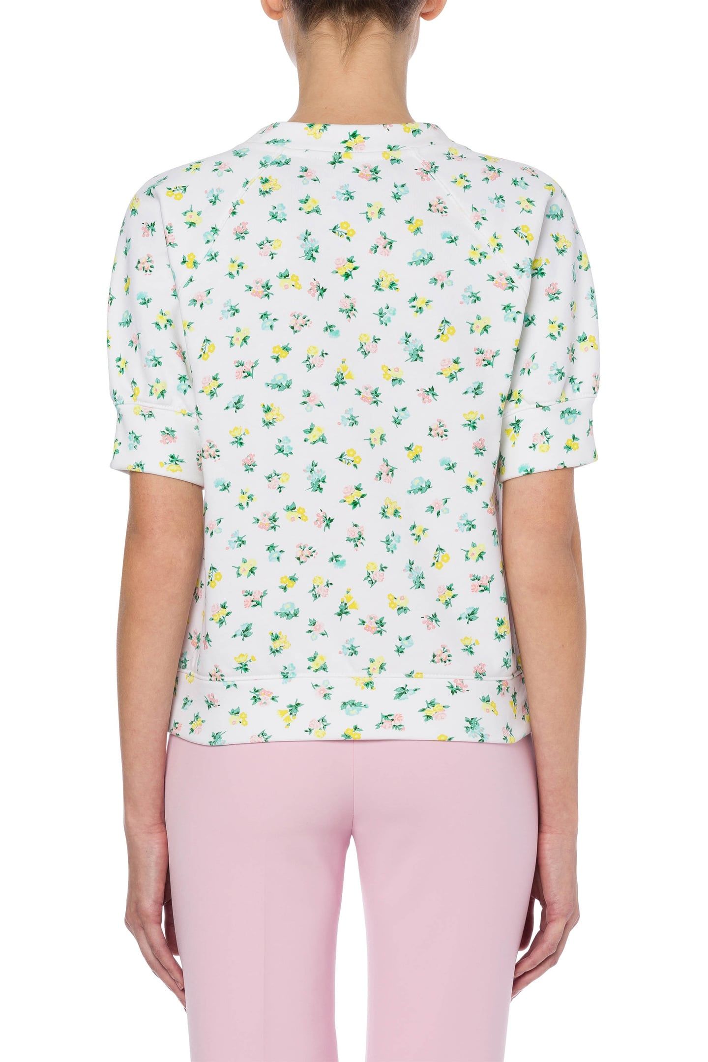 TEDDY PATCHWORK COTTON SWEATSHIRT WHITE 2